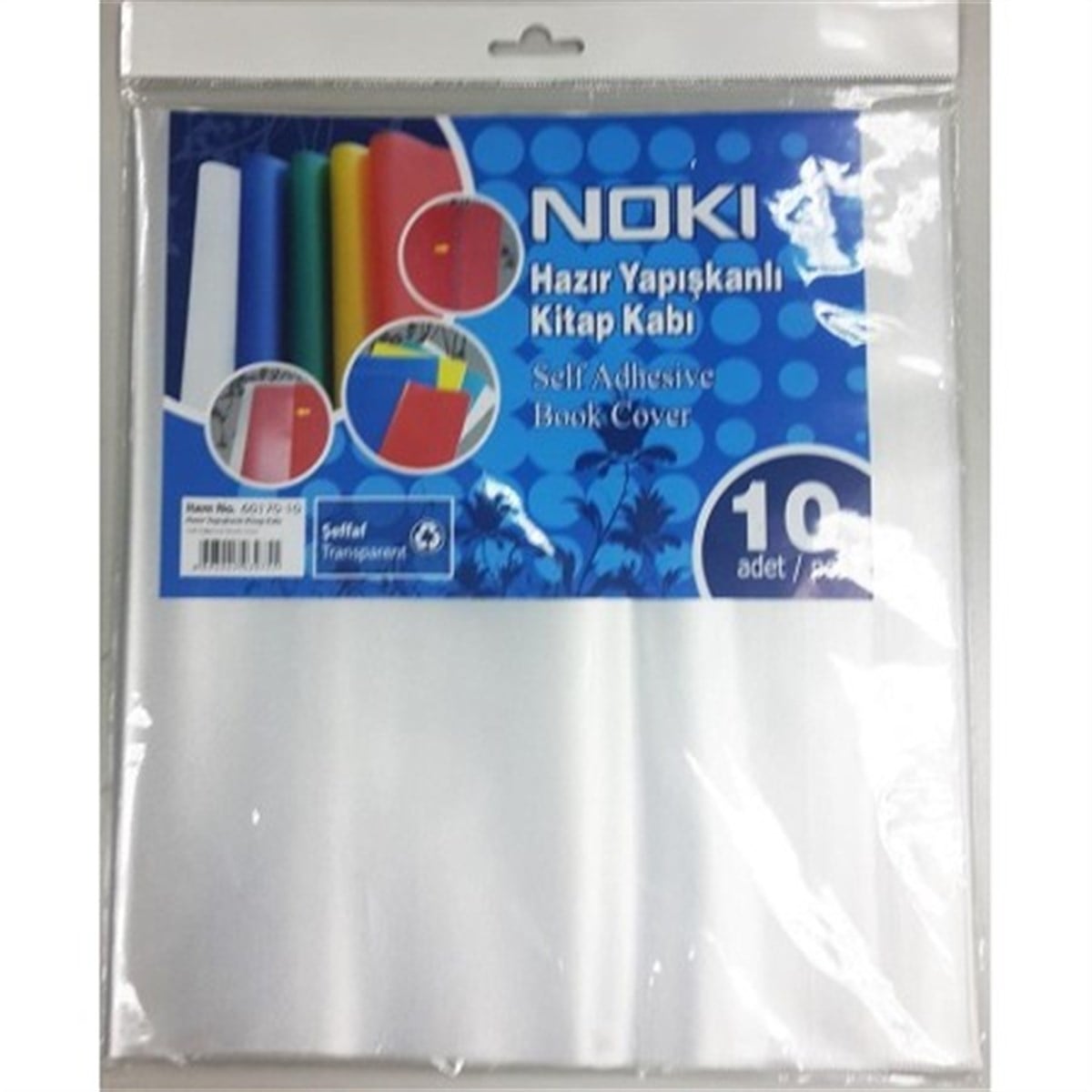 Noki 60170-10 Hazir Yapiskanli Kitap Kabi Seffaf 10Lu 
