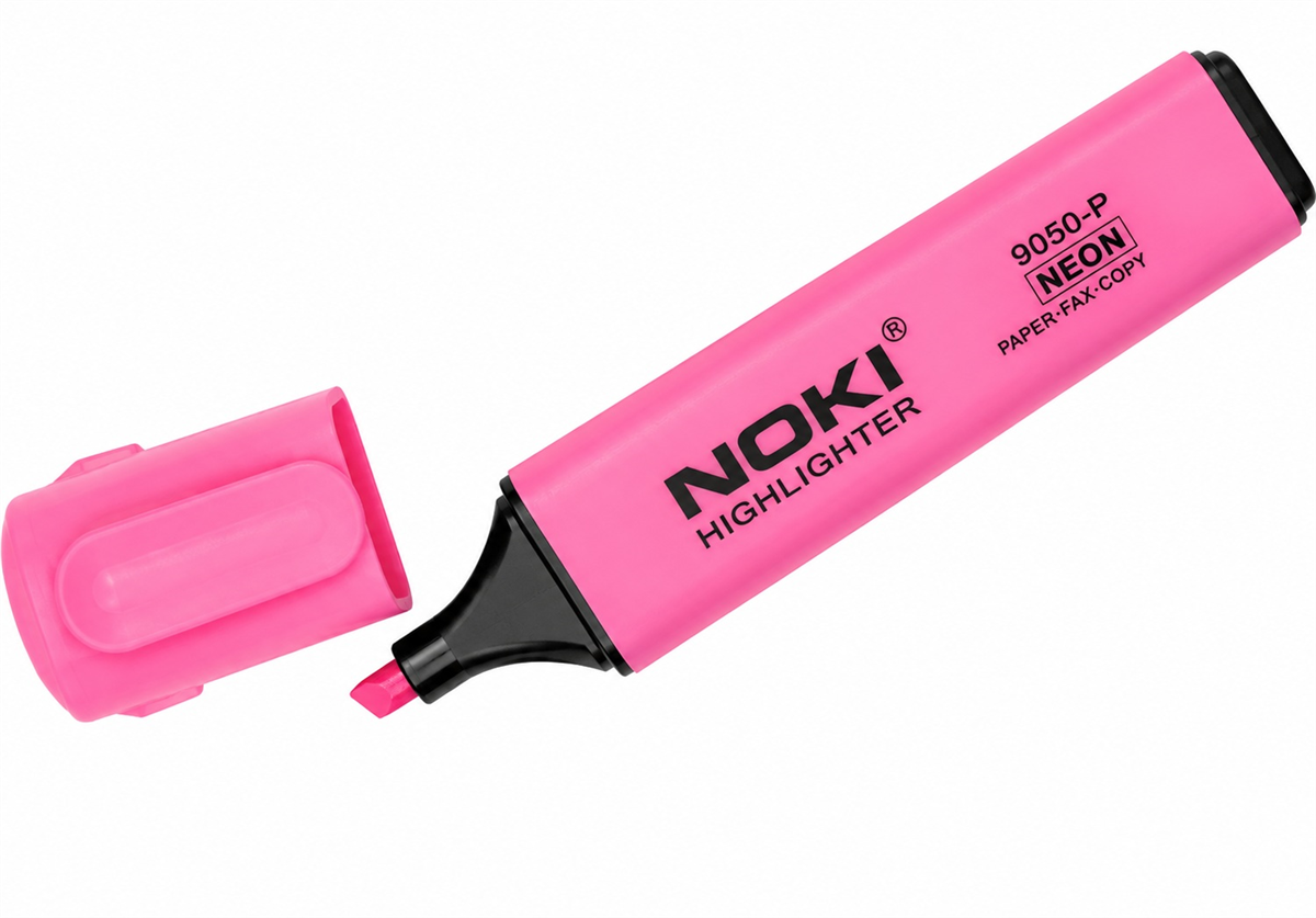 Noki 9050-P Neon Fosforlu Kalem Pembe