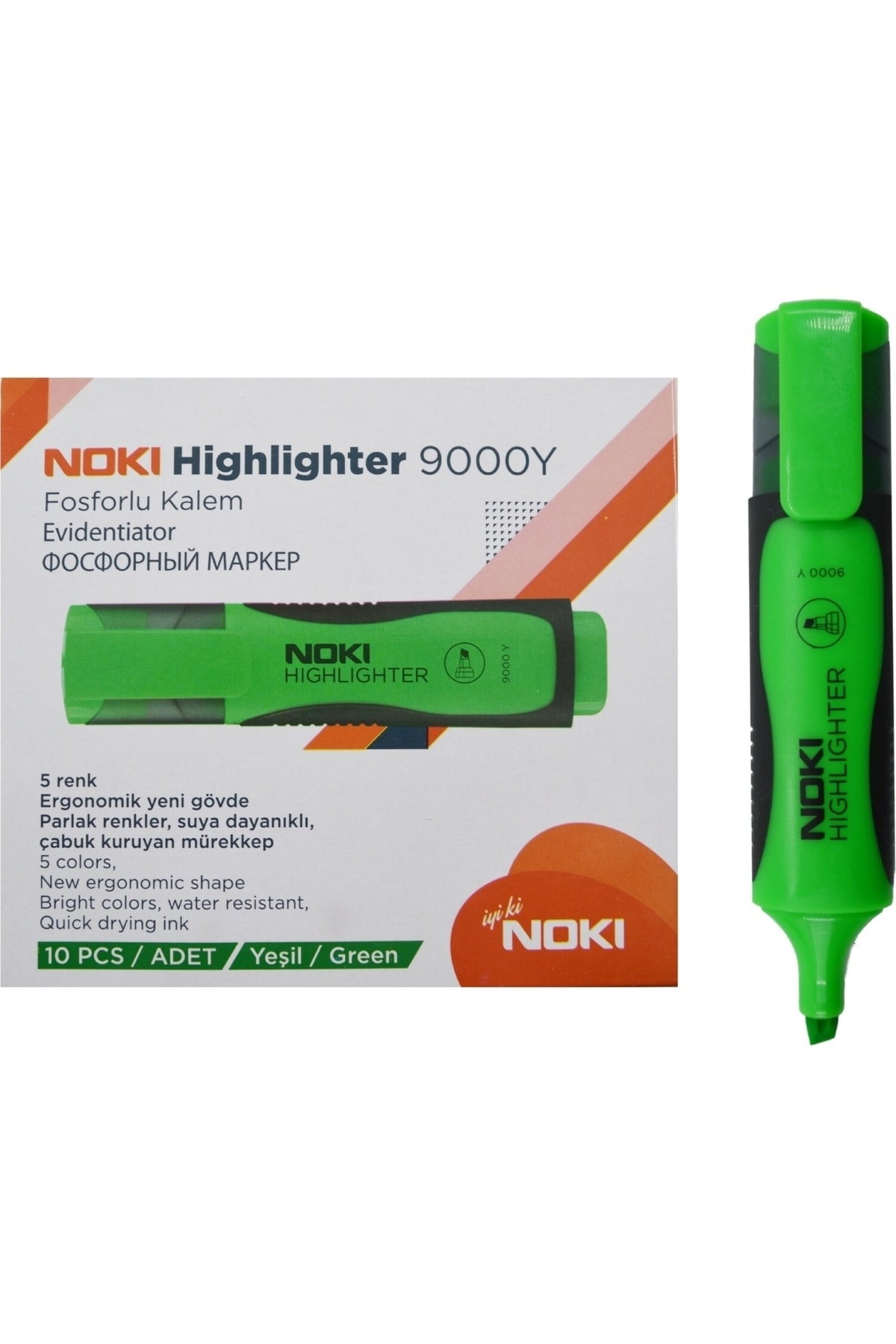 Noki 9050-Y Neon Fosforlu Kalem Yeşil