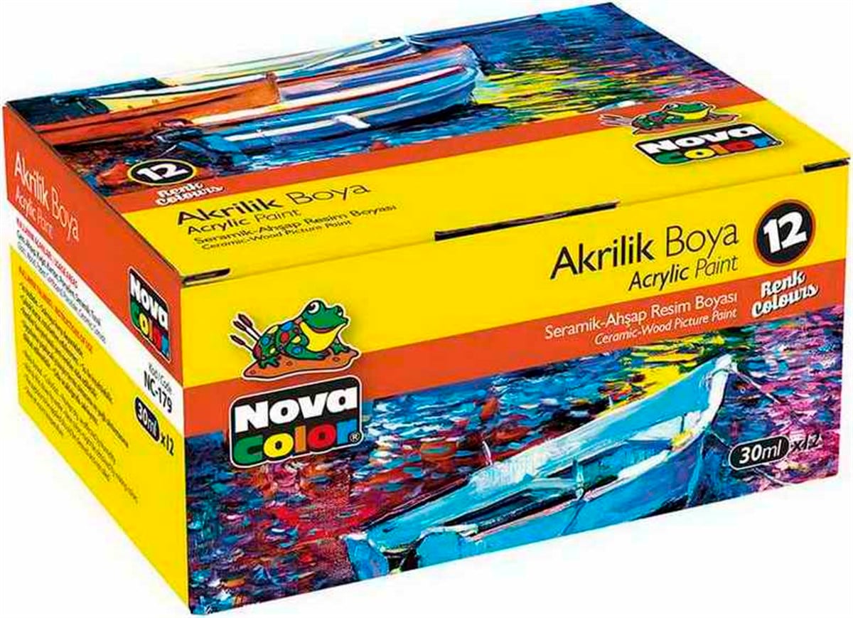 Nova Color Nc-179 Akrilik Boya 12 Renk 