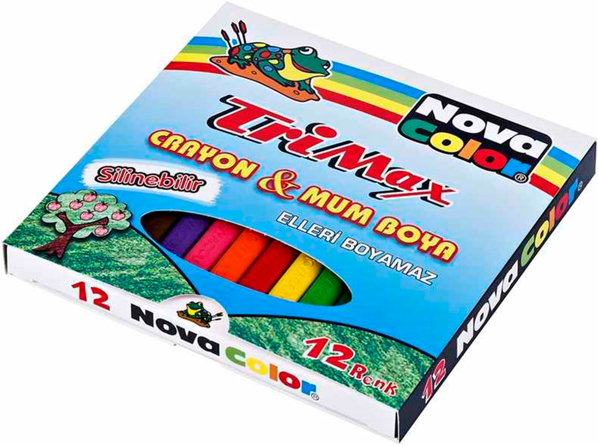 Nova Color Nc-2117 Mum Boya Trimax Üçgen 12 Li Paket
