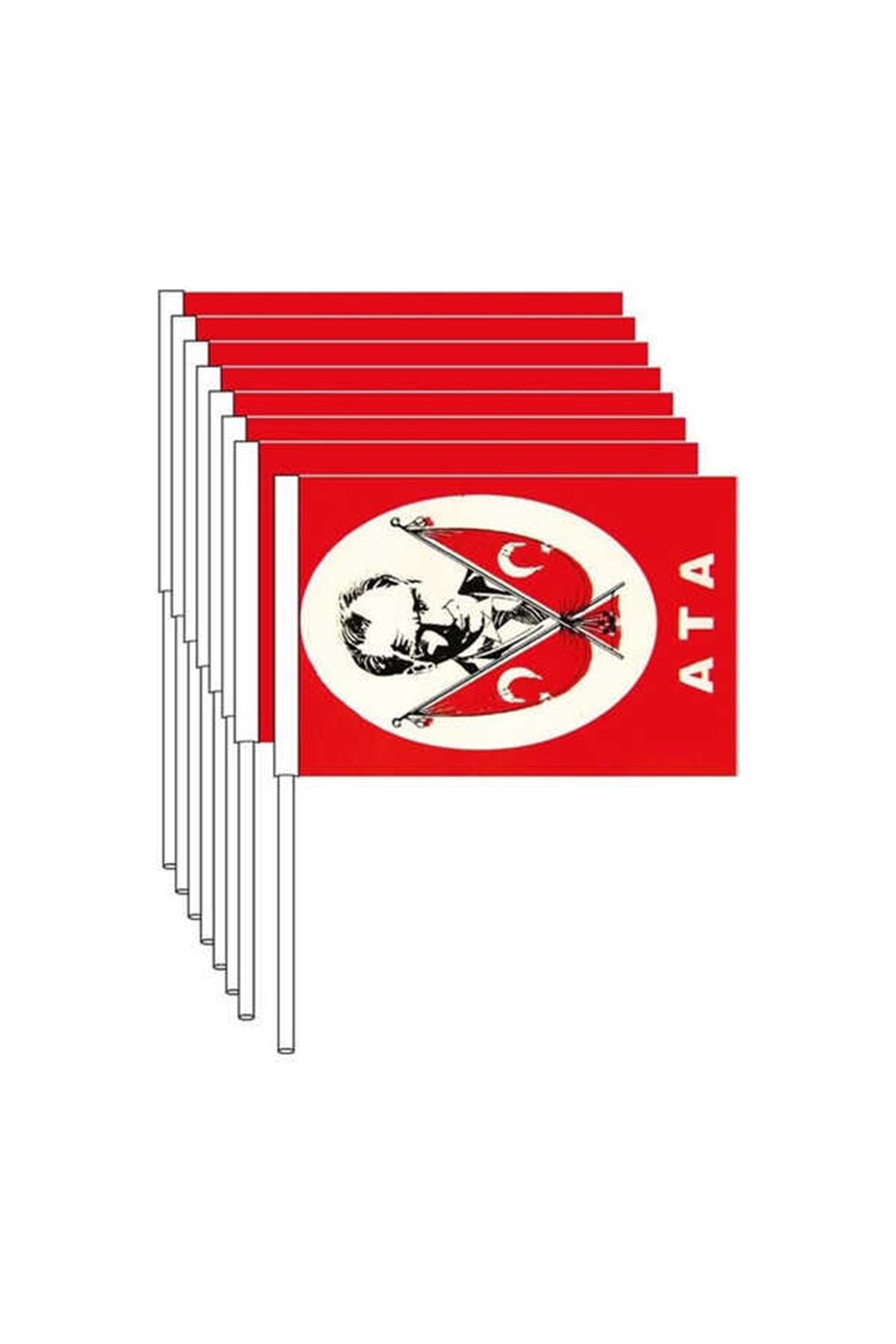 Orca Çıtalı Bayrak Ata Küçük 15Cmx21Cm Adet