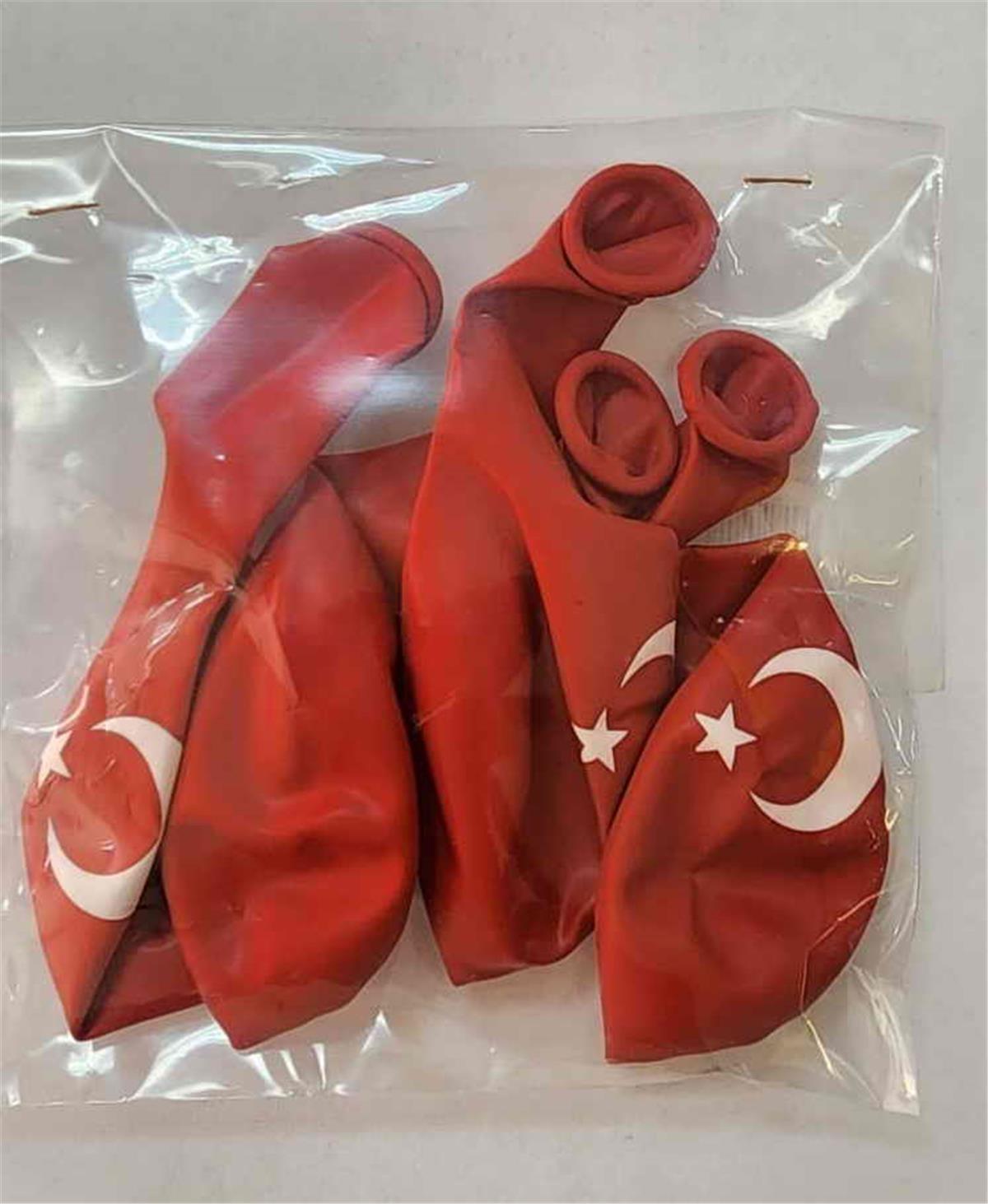 Orca Türk Bayrağı Baskılı Balon 5li Paket