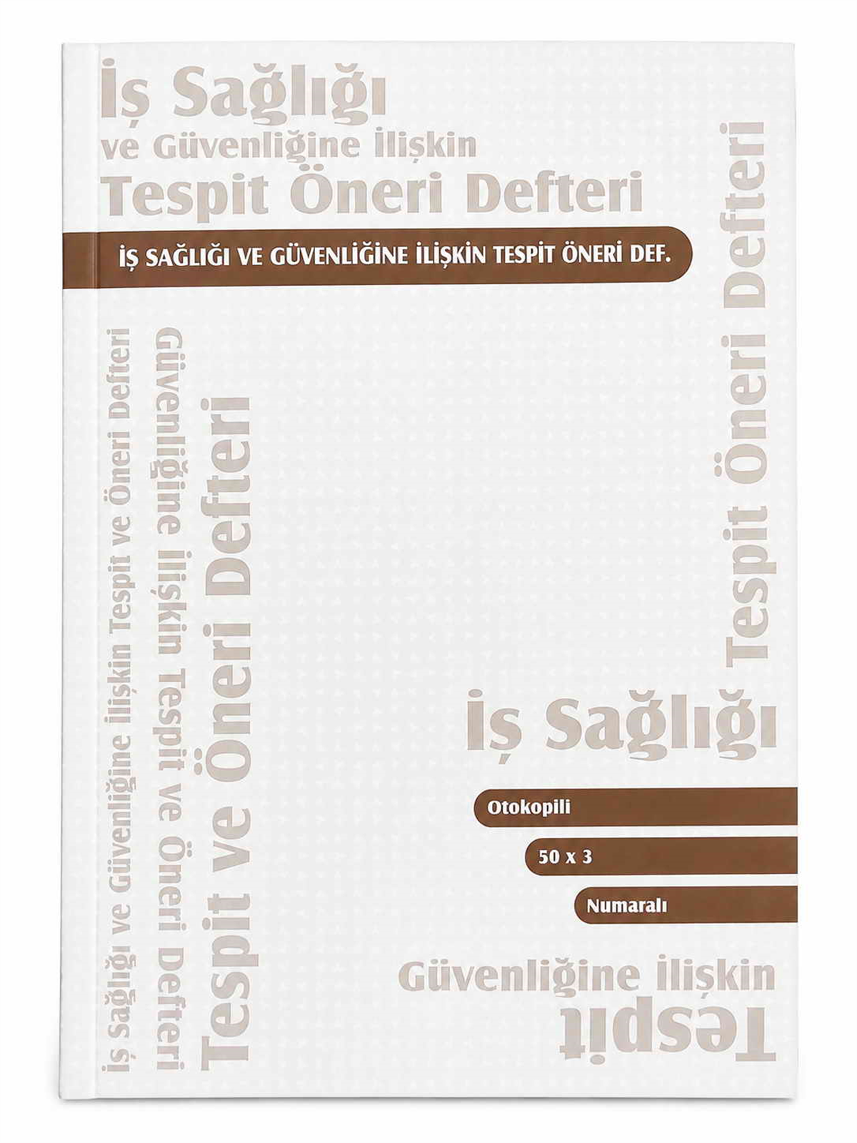 Özkan Bm031 Is Sagligi Ve Güvenligi Tespit-Öneri Defteri Otokopili Numarali Karton Kapak 50*3