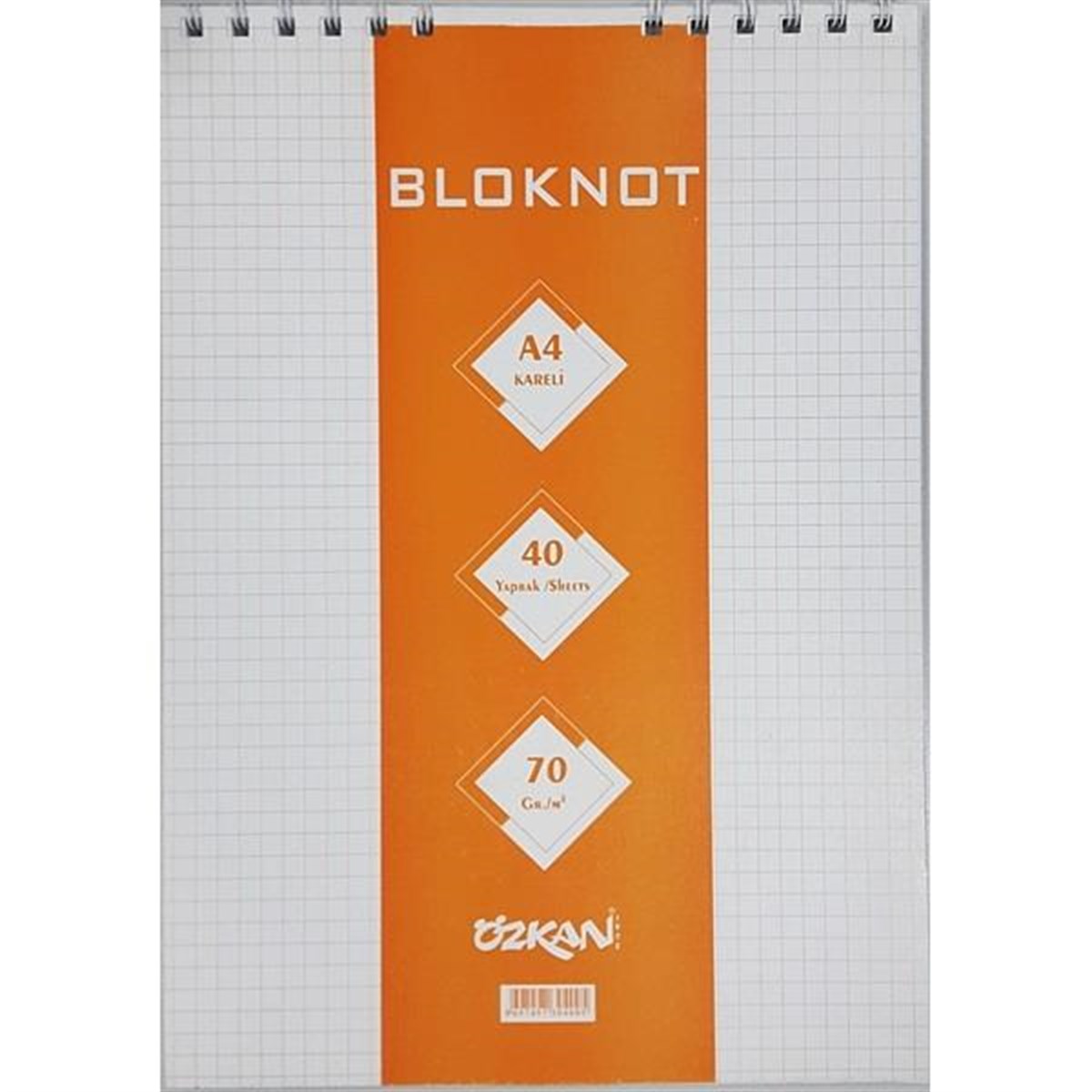 Özkan M1329 A4 Spiralli Bloknot Düz 50 Yaprak 