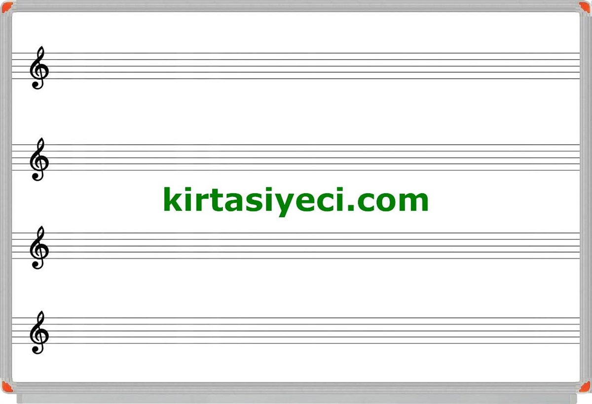 Panda 215 120X200 Müzik Çizgili Yazi Tahtasi Duvara Monte