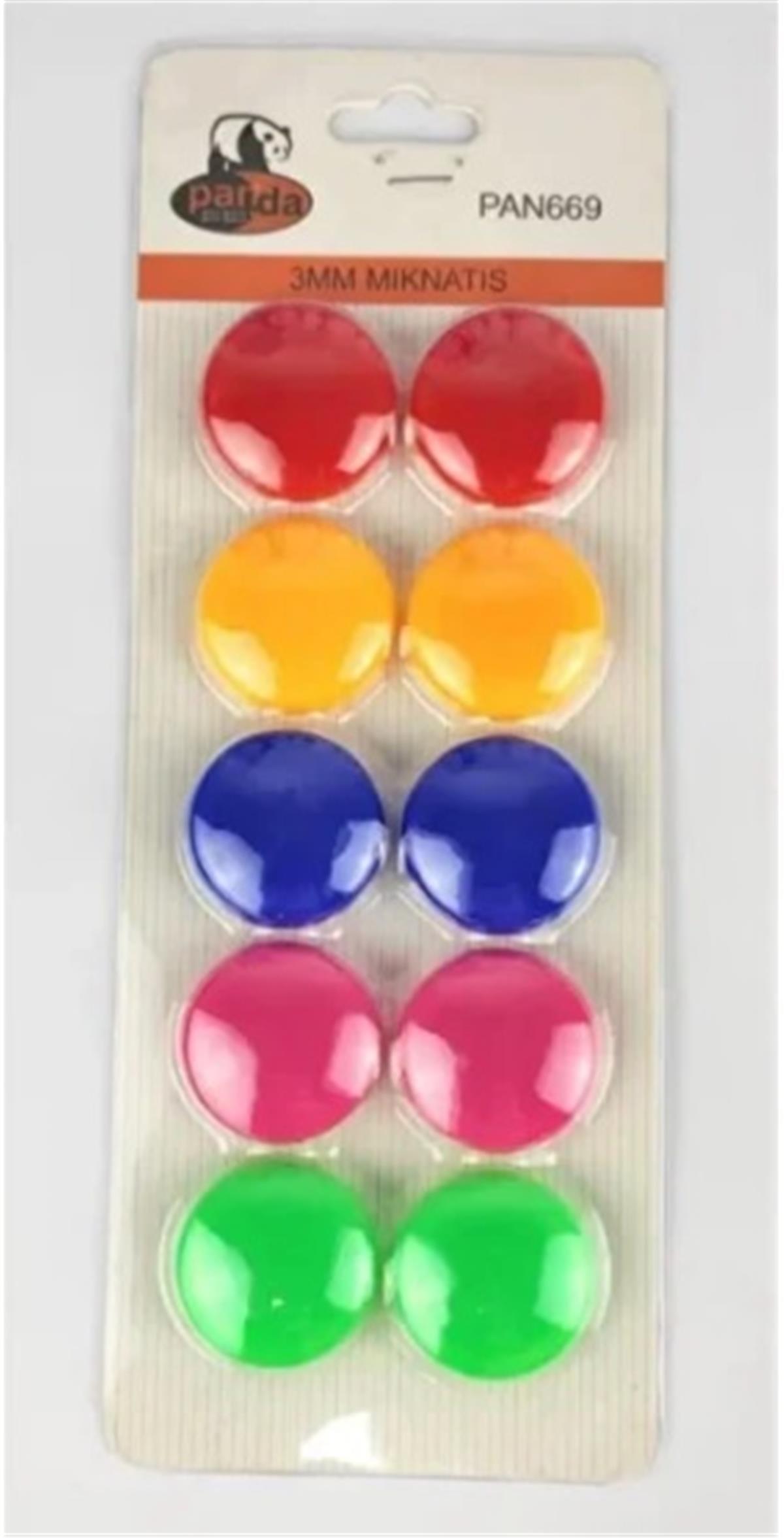 Panda 669 Haoshu Renki Mıknatıs Büyük 10 Lu Paket