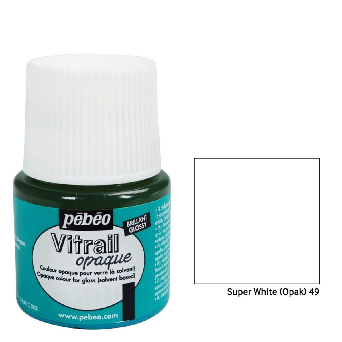 Pebeo 050*49 Cam Boyasi 45 Ml Beyaz
