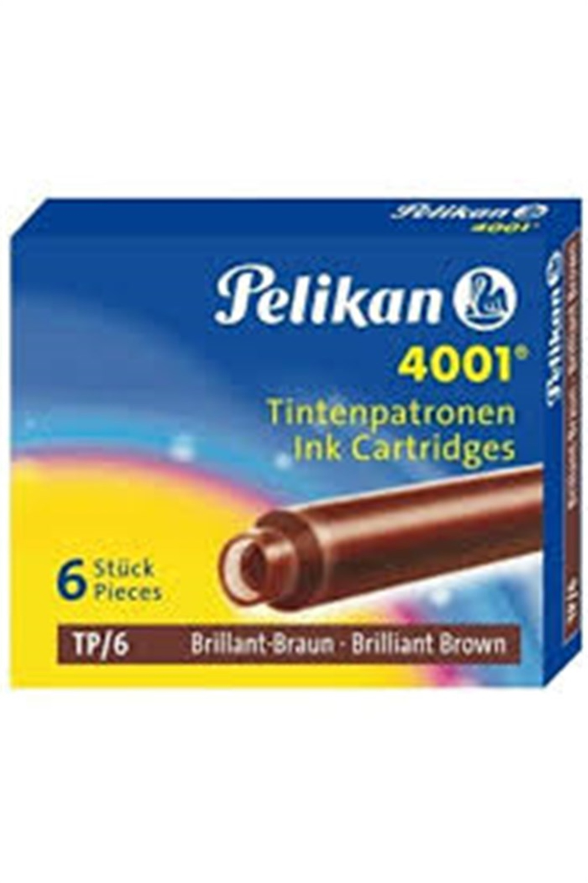 Pelikan 4001 Dolma Kalem Kartusu Küçük Royal Kirmizi 6Li Kutu 