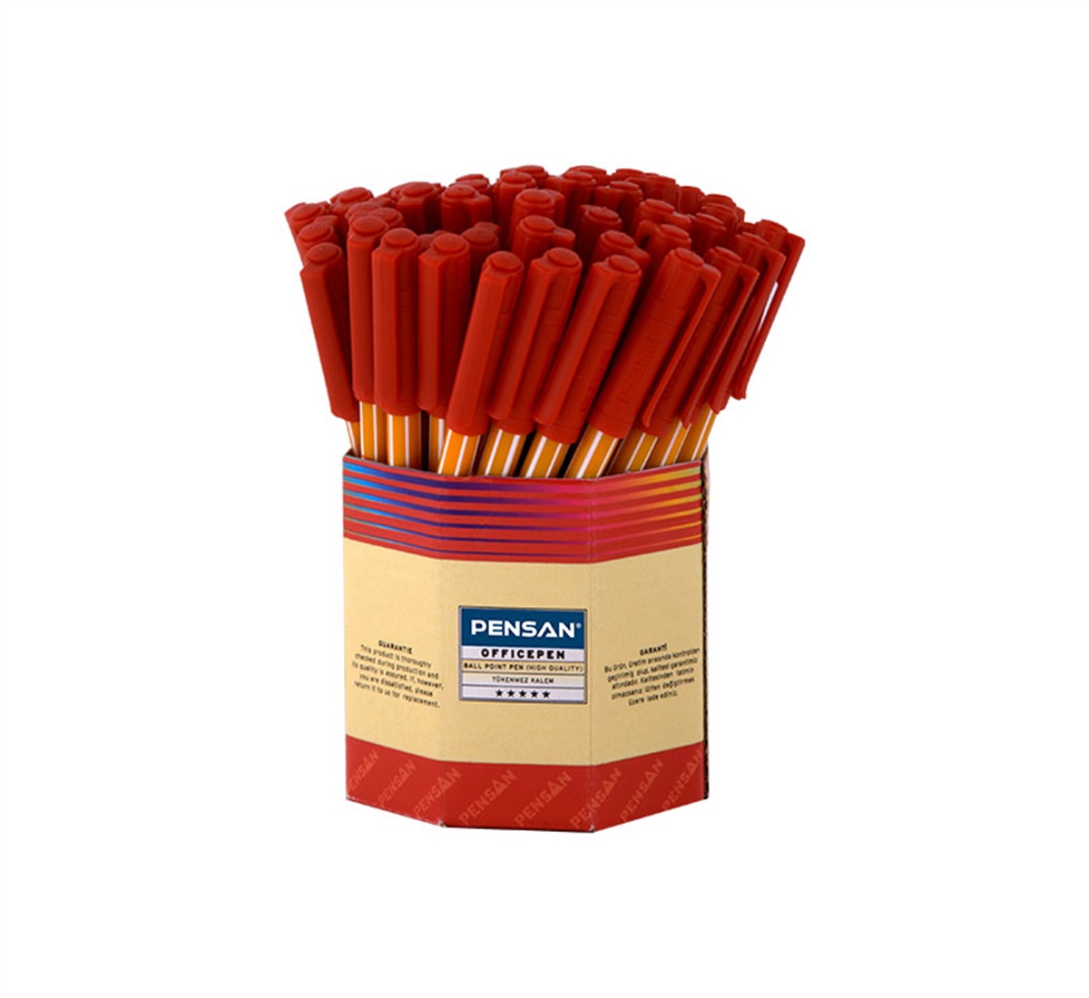 Pensan 1010 Kirmizi Tükenmez Kalem 1Mm 60Li Paket
