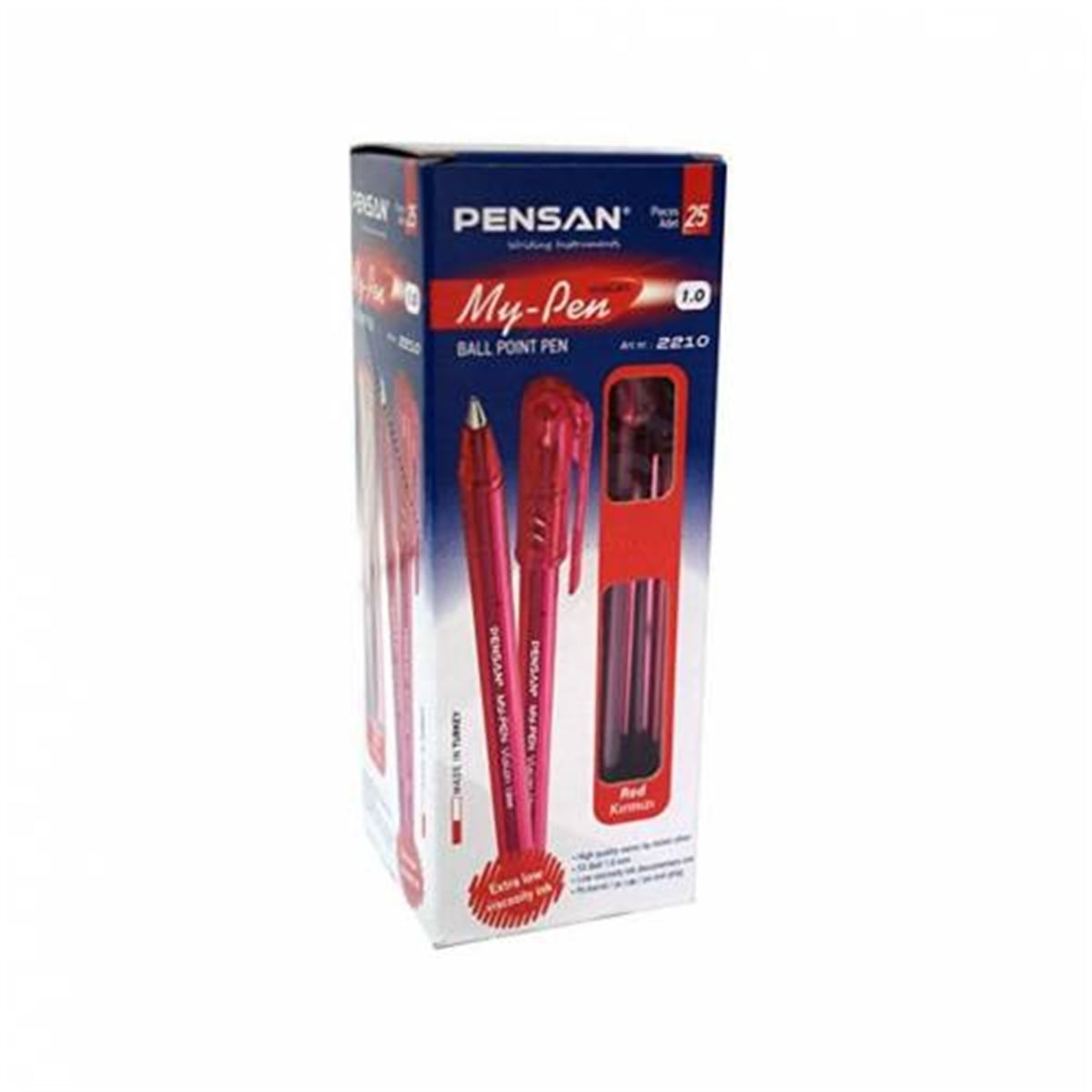 Pensan 2210 Mypen Tükenmez Kalem Kirmizi 1Mm 25Li Paket 