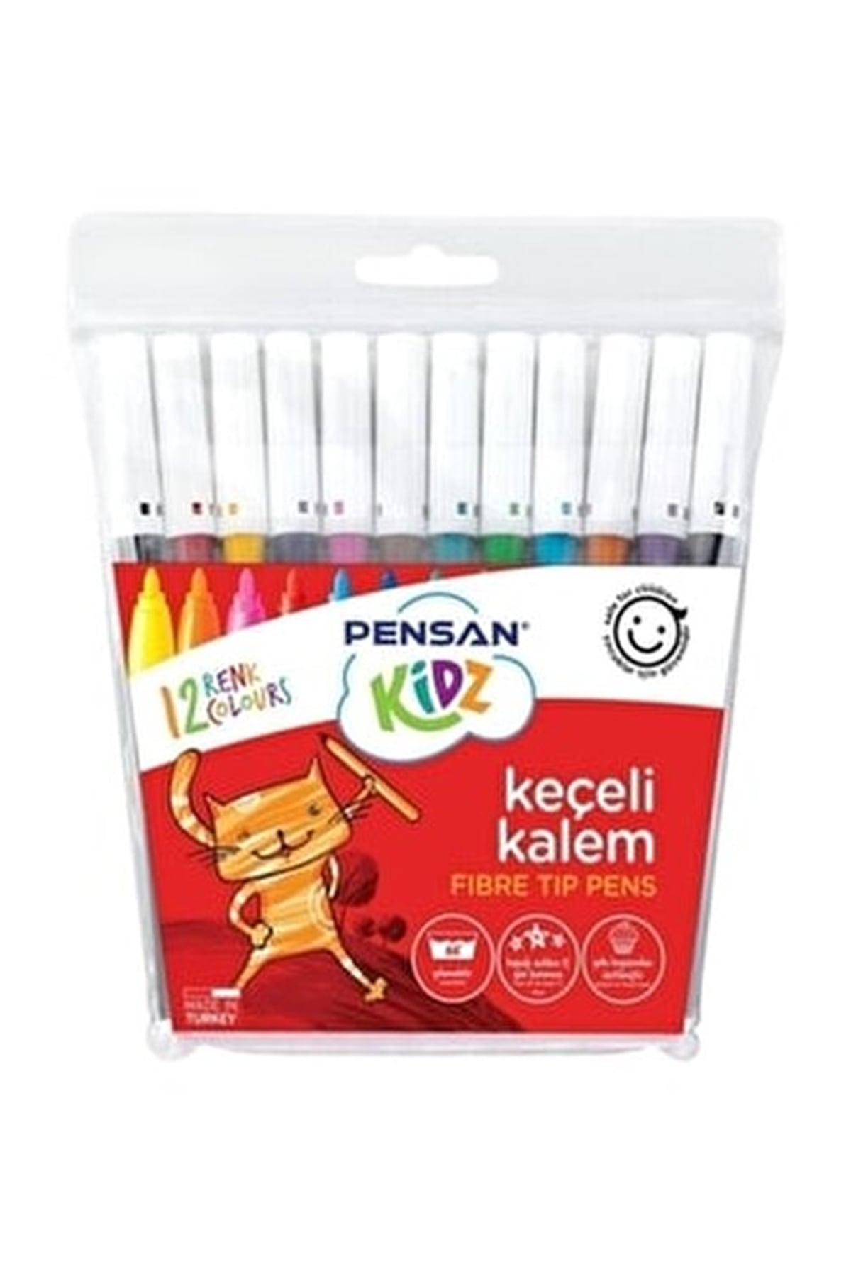Pensan 34020 Kidz Keçeli Boya Kalemi 12 Renk