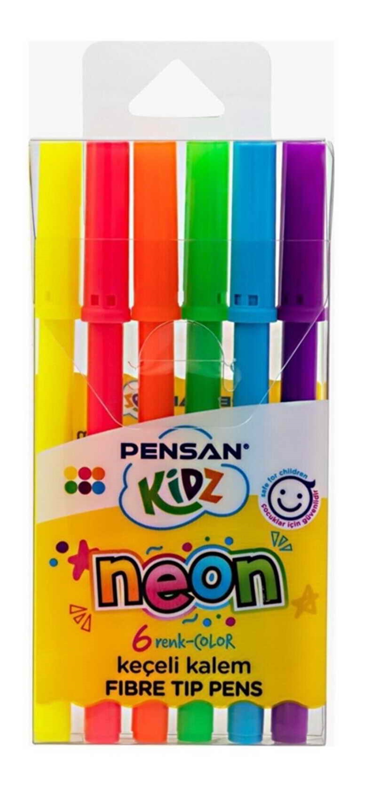 Pensan 99030 Kidz Yikanabilir Neon Keçeli Kalem 6 Renk