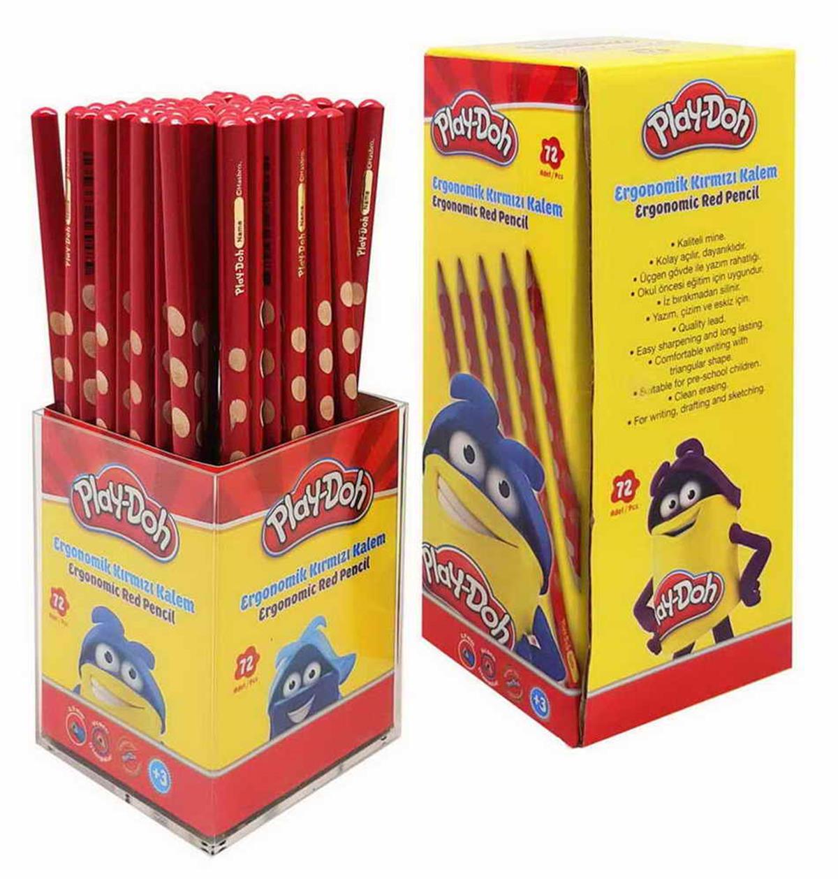 Play-Doh Kk015 Kırmızı Kalem Oluklu Adet