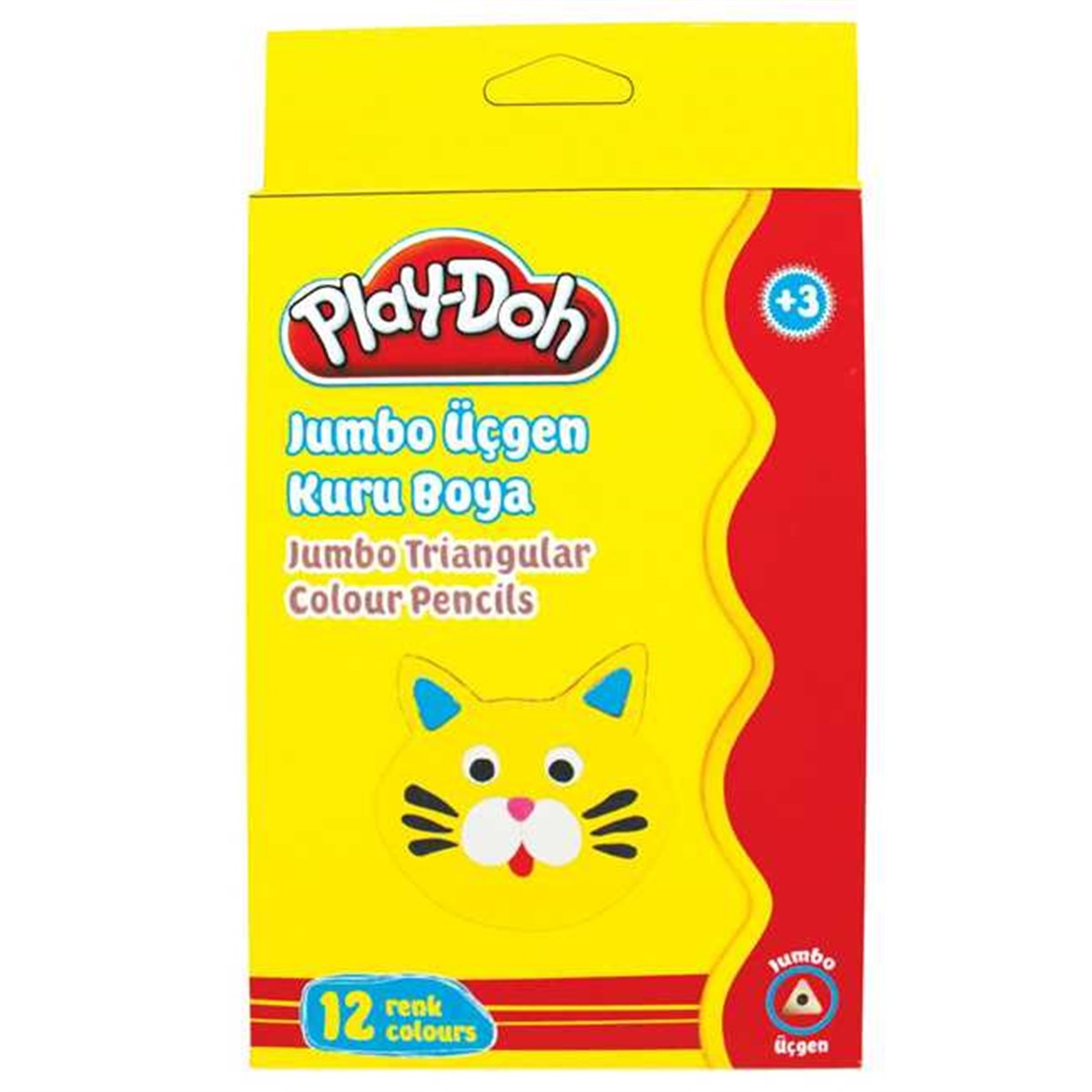 Play-Doh Ku008 Kuruboya Jumbo Üçgen 12 Renk