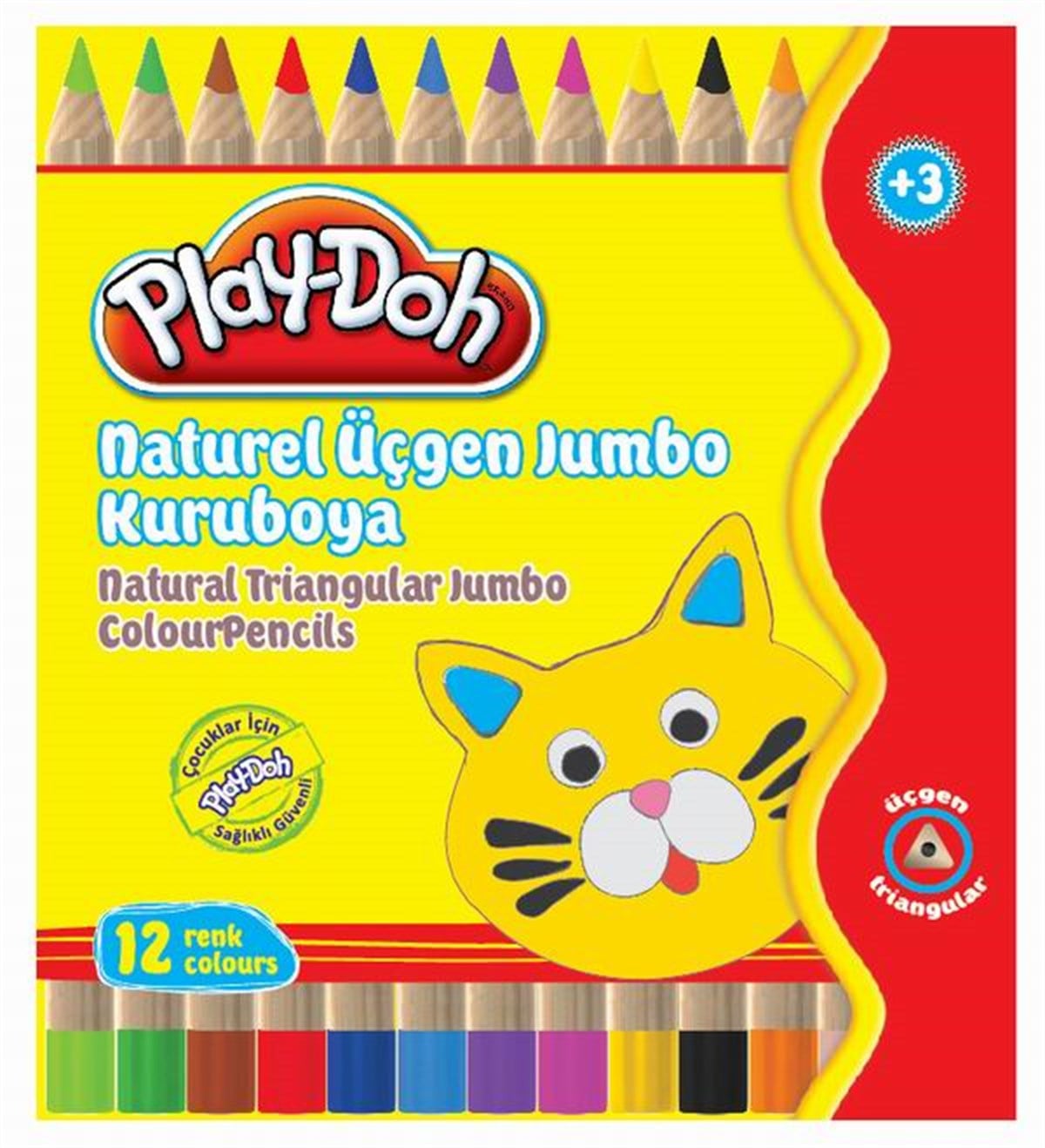 Play-Doh Ku009 Kuruboya Naturel Jumbo 12 Renk