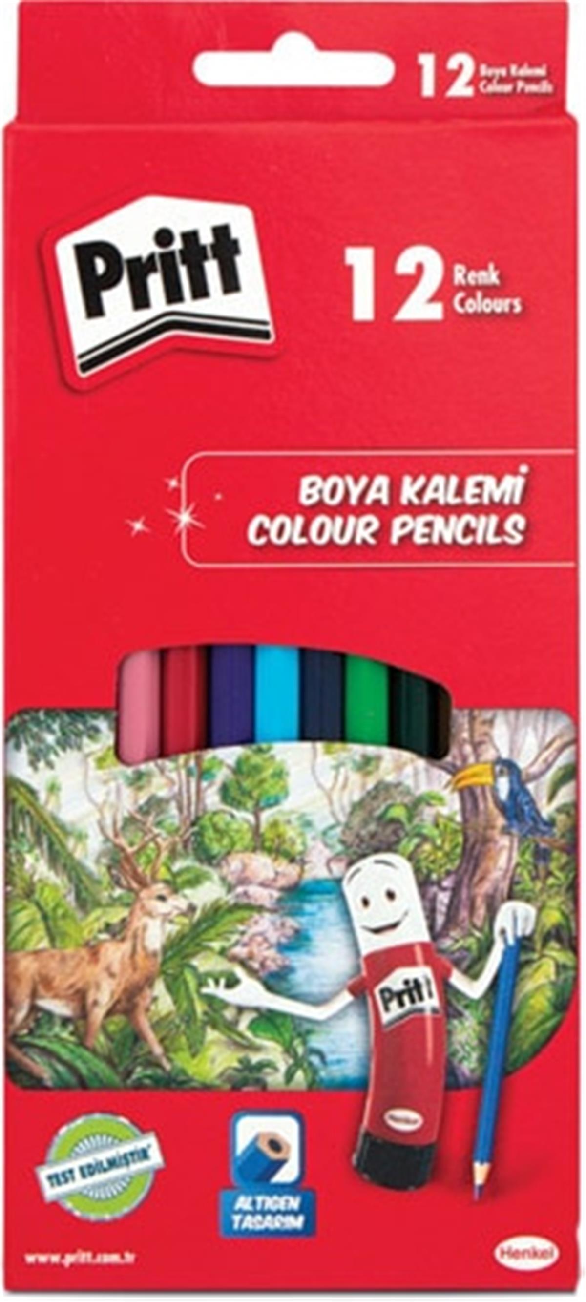 Pritt 1219734 Kuruboya Karton Kutu Tam Boy 12 Renk