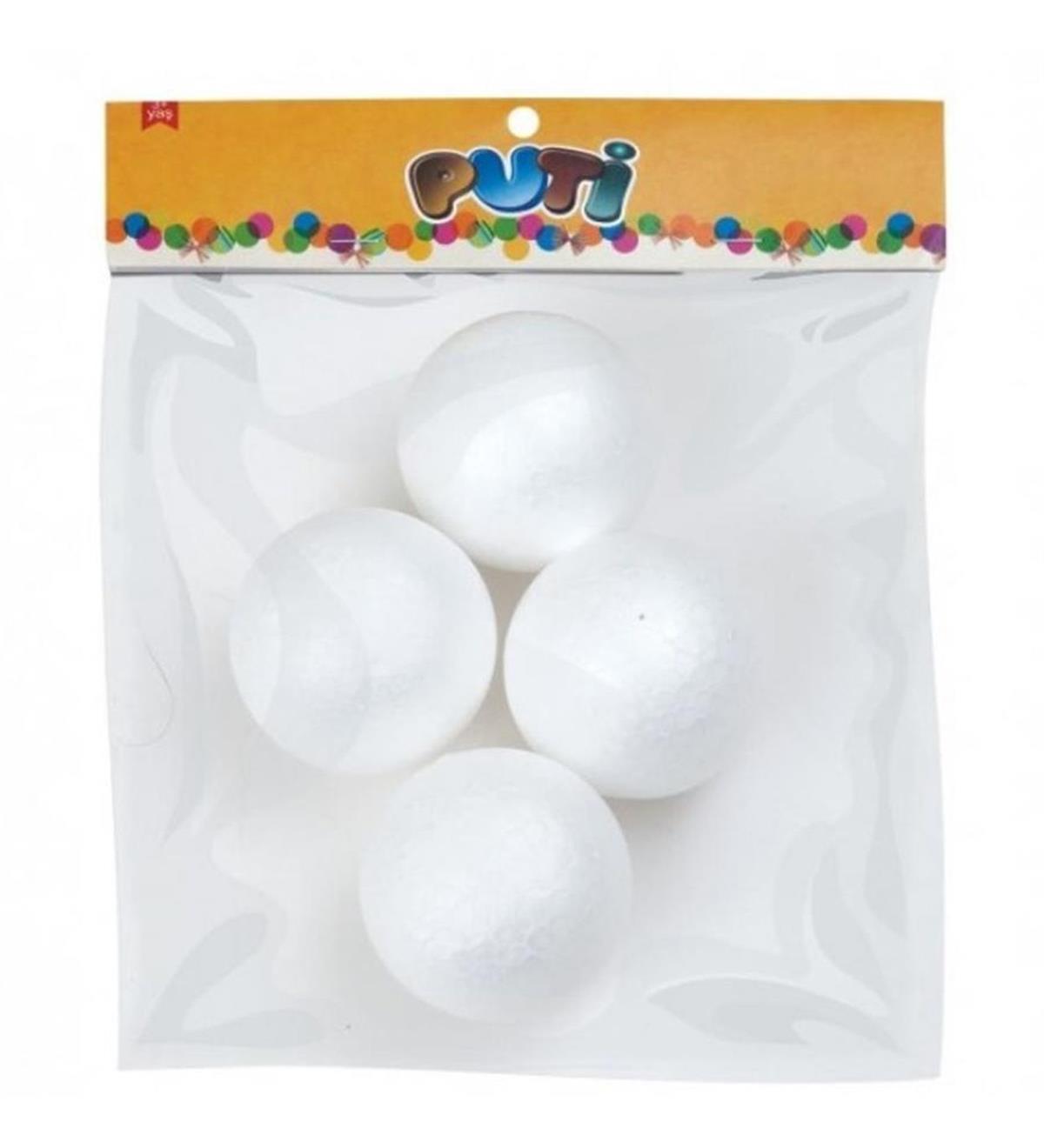 Puti Köpük Top 7 Cm 4 Lü 4780