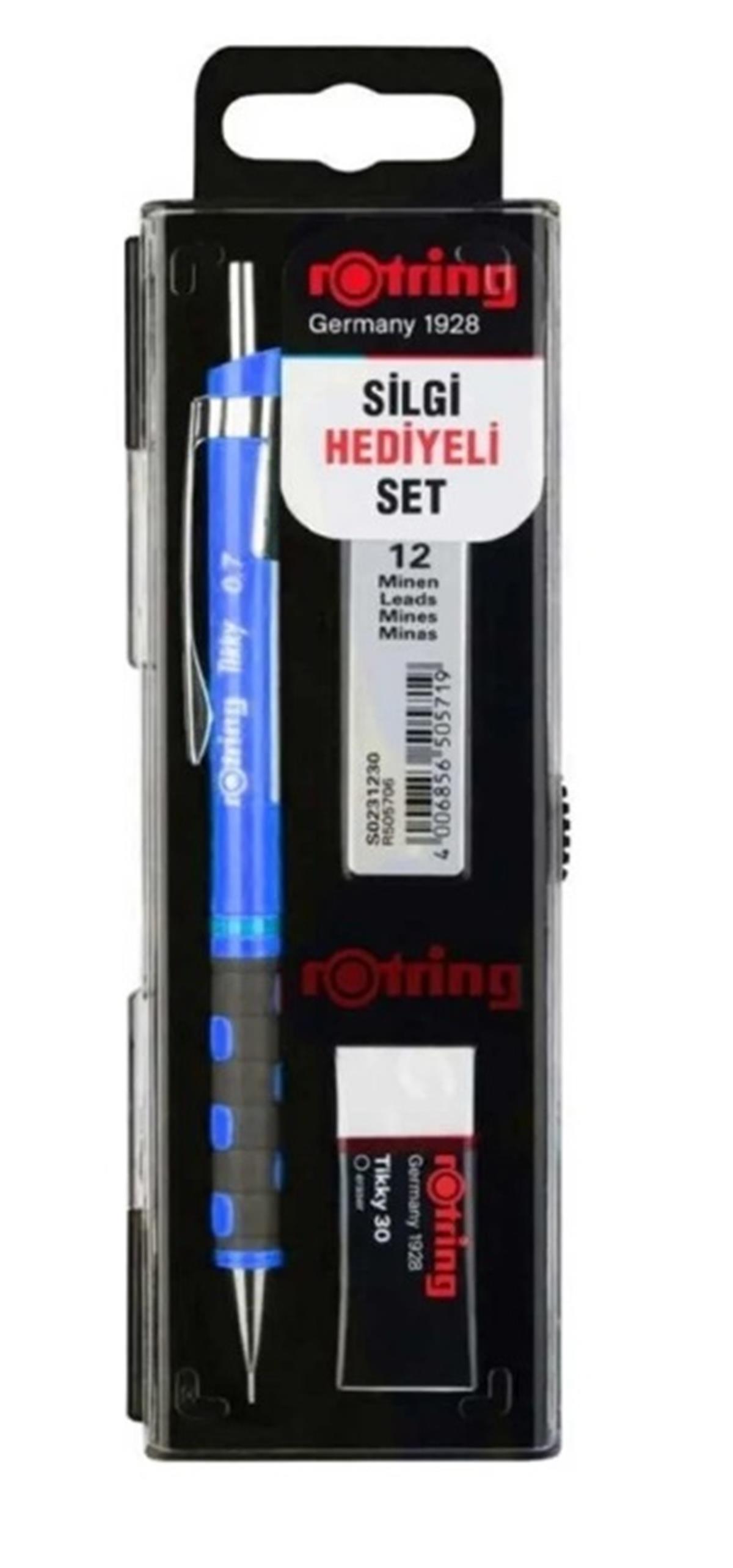 Rotring Okul Seti Tikky Retro 0.7+Min Silgi Hediyeli Mavi