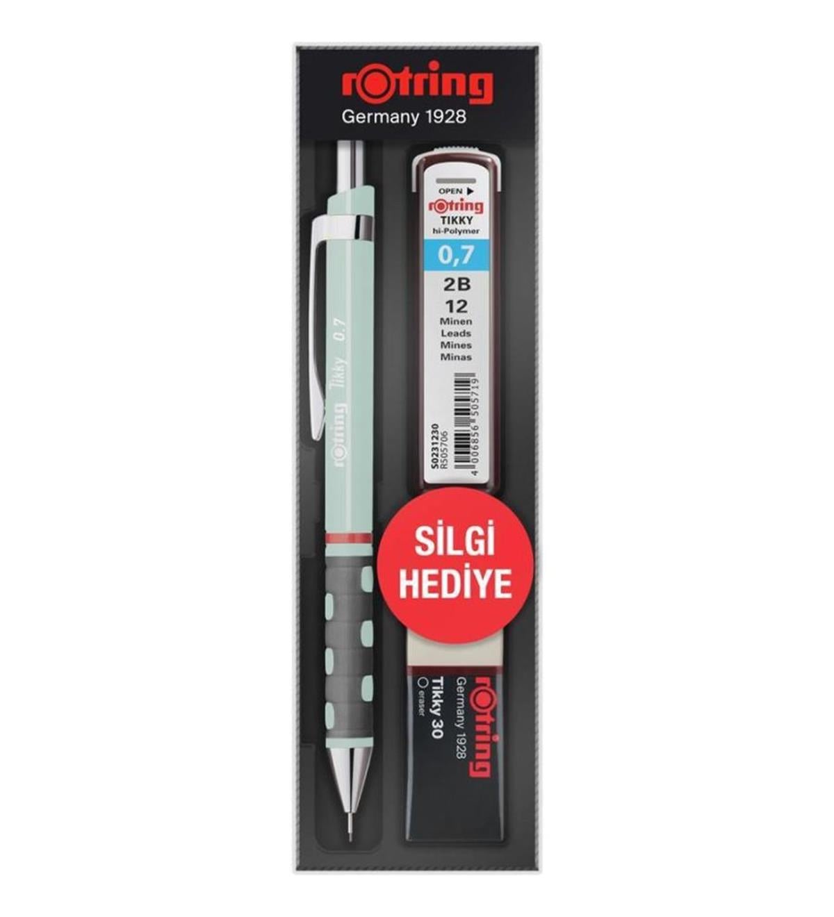 Rotring Tikky Versatil Okul Seti Min Silgi 3 Lü 0.7 Mm Opal Mavi RO-KK07-07-OPAL