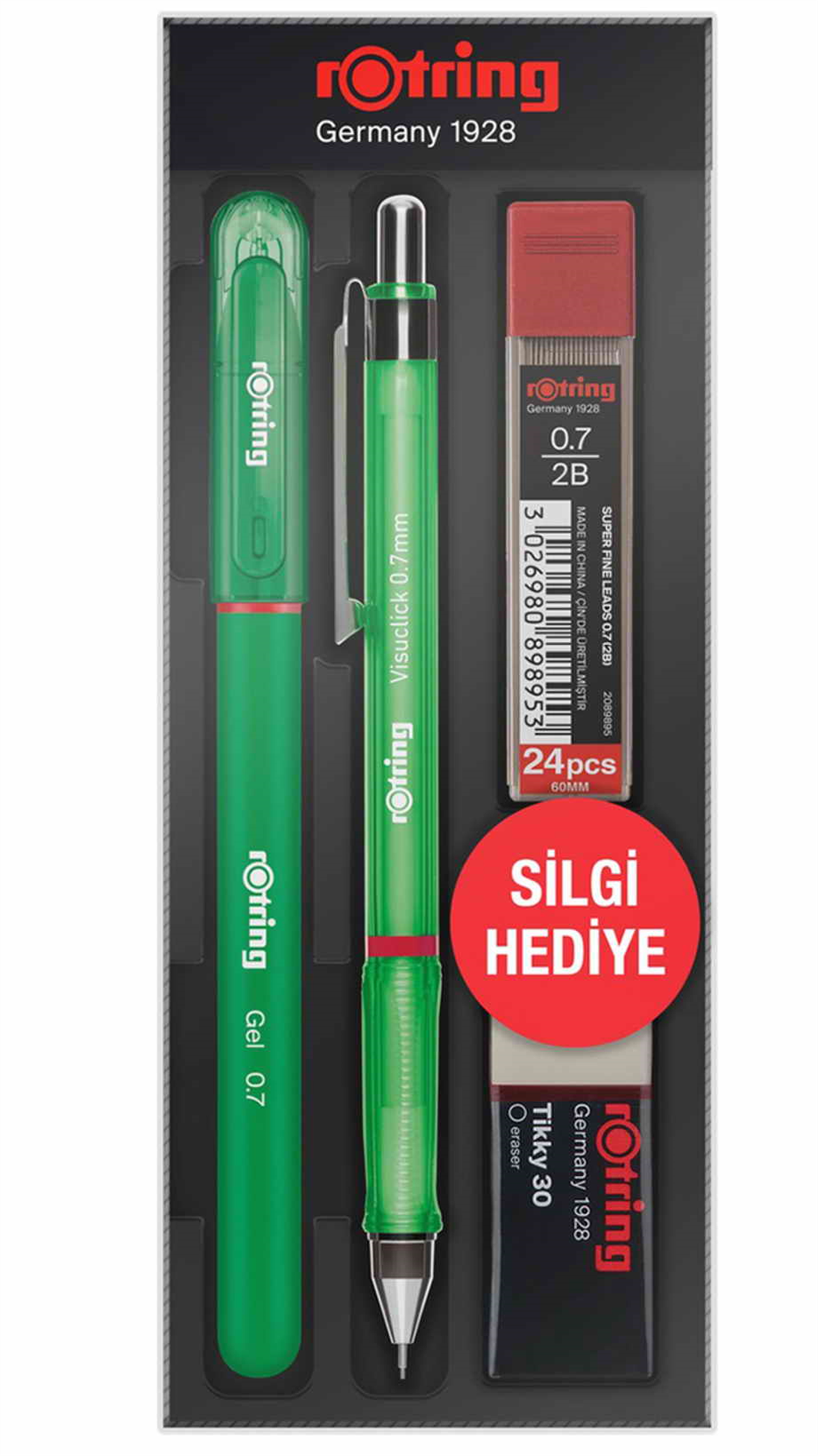 Rotring Versatil Kalem Visuclick + Jel Okul Seti 0.7 MM Yeşil