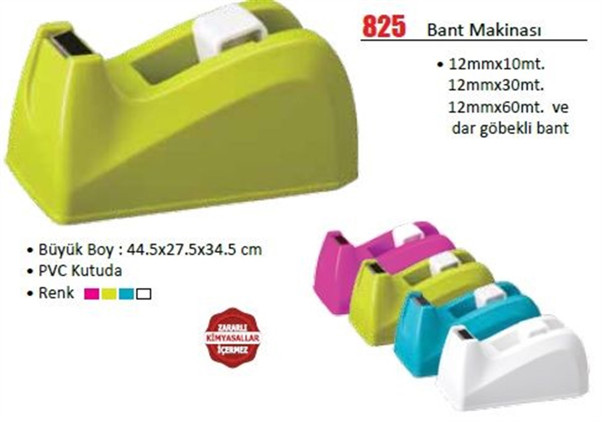 Rubenis 825 Orta Boy 4 Farkli Pastel Renk Bant Kesme Makinesi