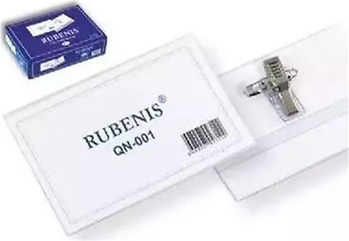 Rubenis Kart Kabı İğneli Şeffaf QN-001 50 Li