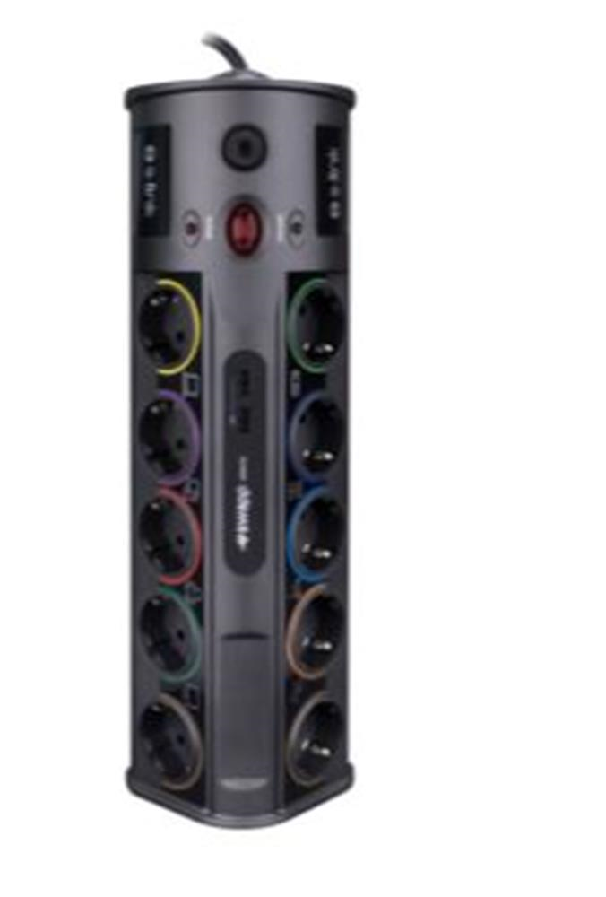 S-link SPG3-J-5 1.5m 306Joule 5Li Akım Kor.Siyah Priz