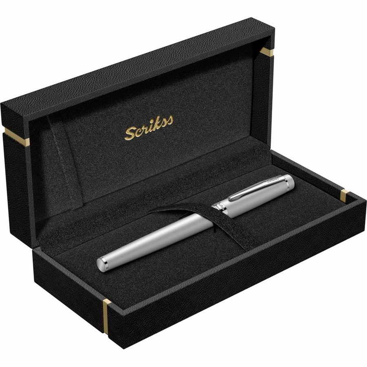Scrikss 38 Roller Kalem Mat Krom Lüks Kutuda