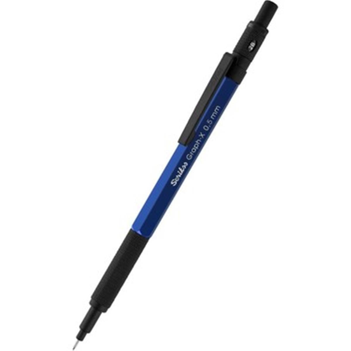 Scrikss Graph-X Metal Color Versatil 0.5 Mm Mavi Seffaf Ambalaj