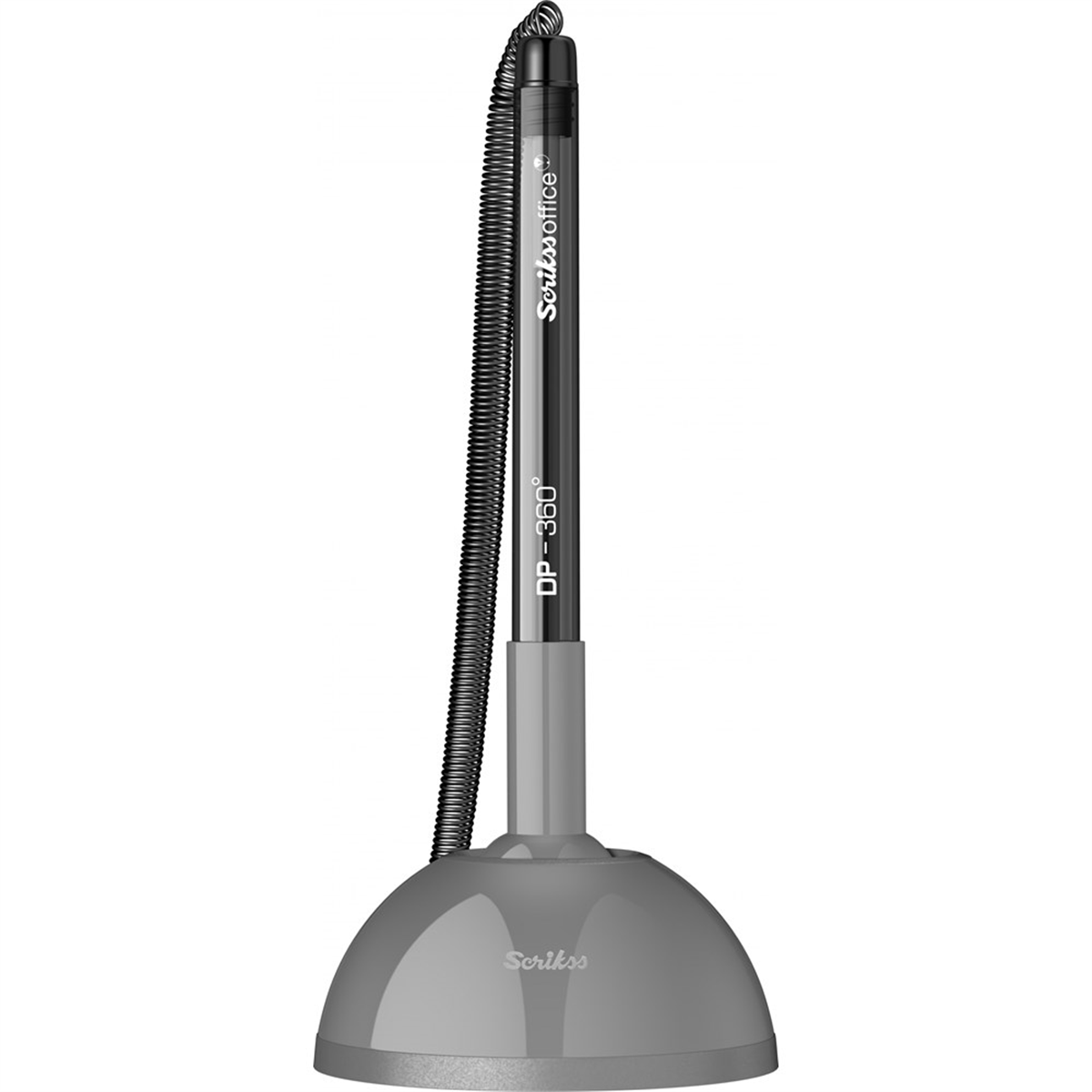 Scrikss Tükenmez Kalem Jel 0.7 MM Spiralli Gri DP-360