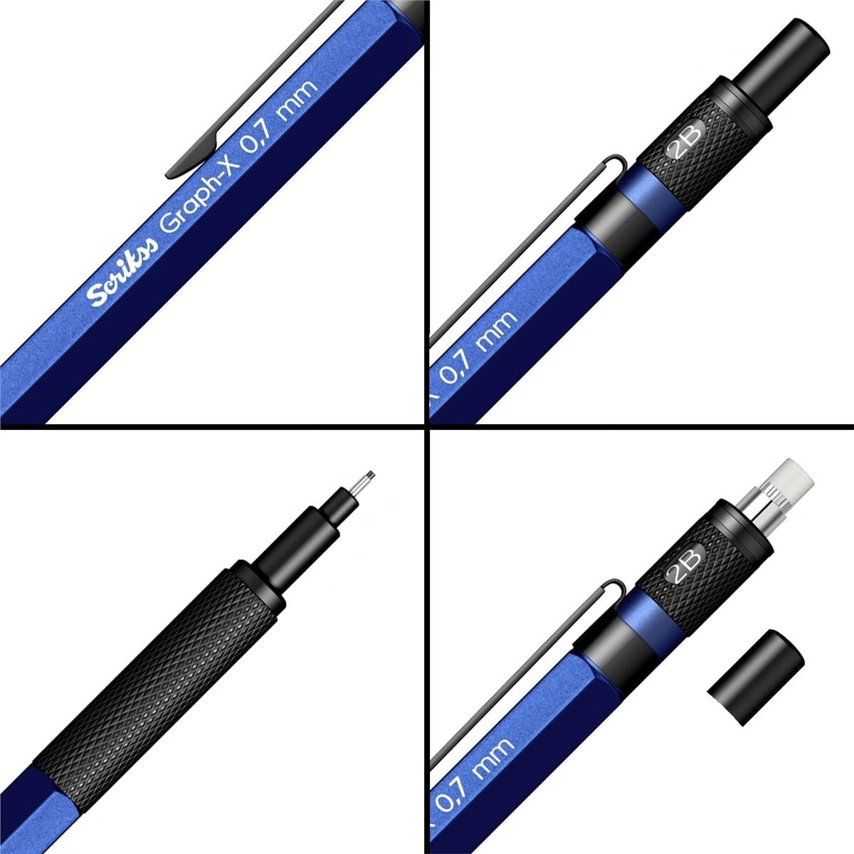 Scrikss Versatil Kalem Graph-x Metal Renkler 0.7 MM Mavi