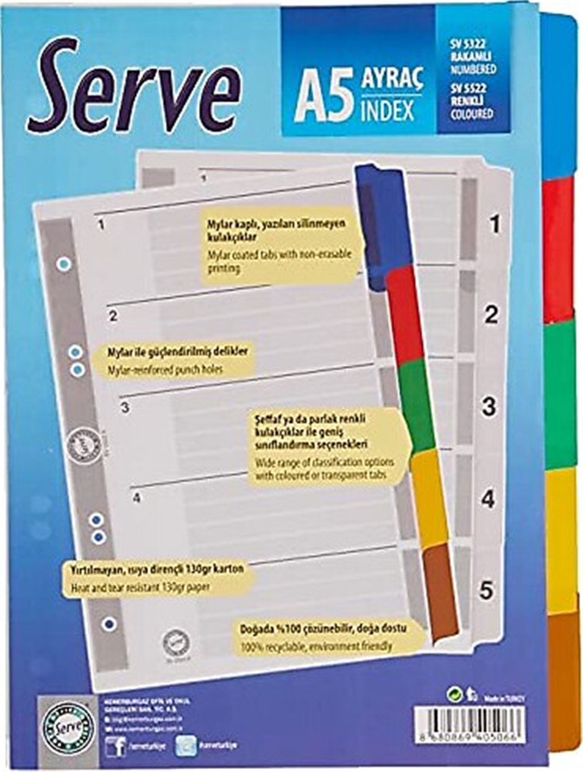 Serve Sv-5322/K 1-5 Seperatör A5 