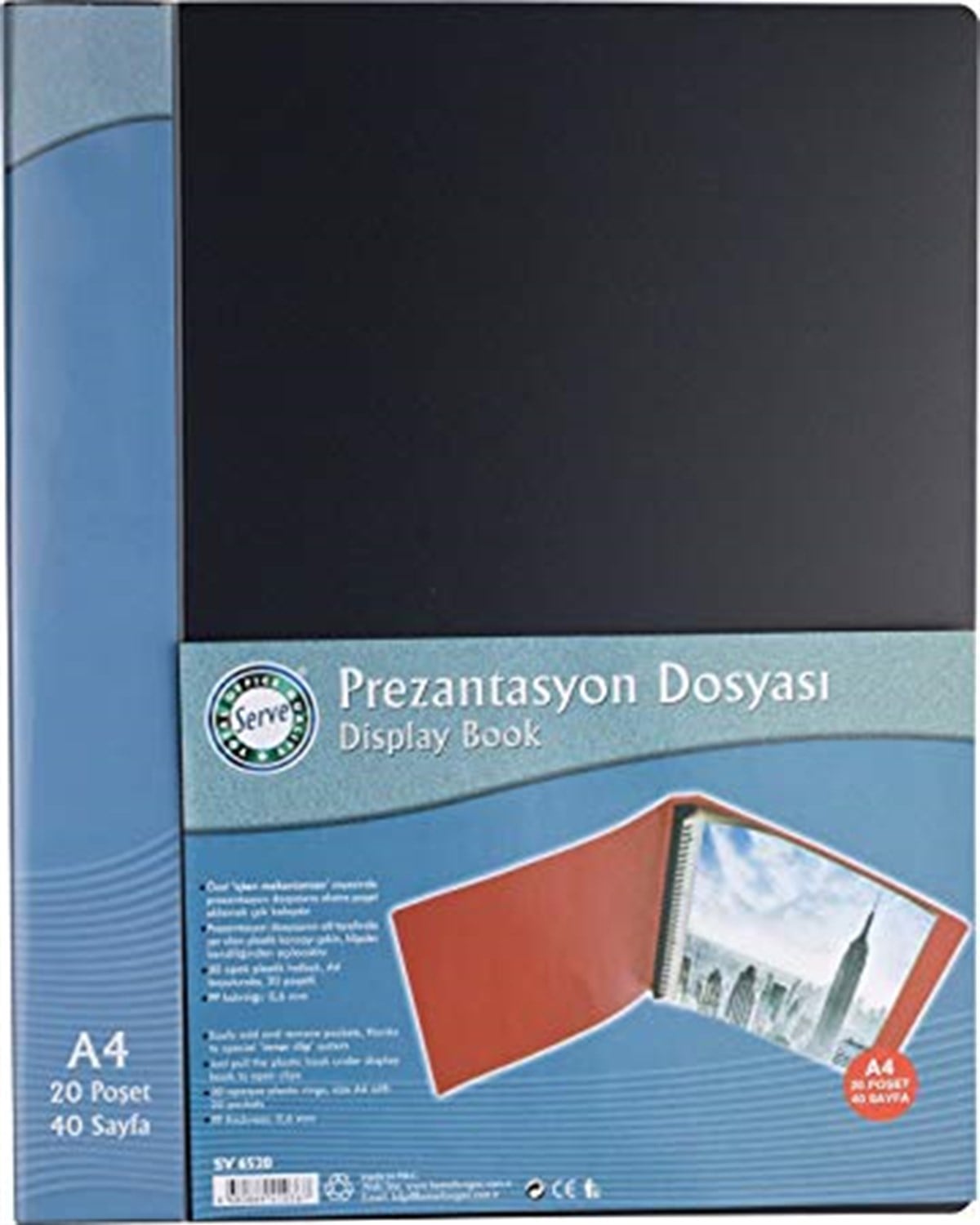Serve Sv-6520 Halkali Mekanizmali Dosya Siyah 20Li