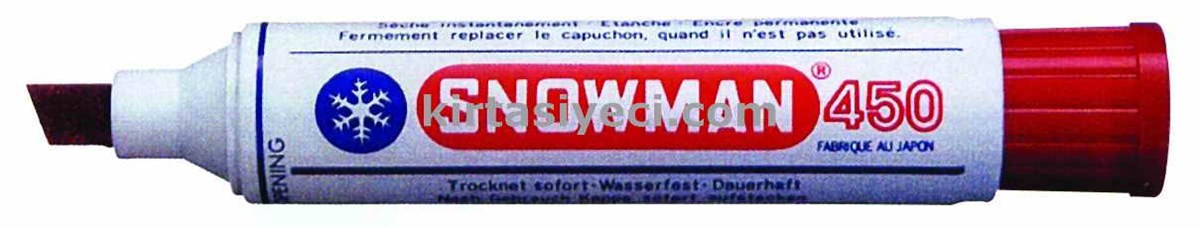Snowman 450 Kesik Uc Permanent Markor Mavi
