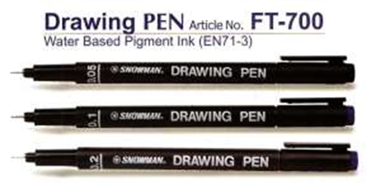 Snowman Calligraph Kalemi Siyah Ft700/C 3.S