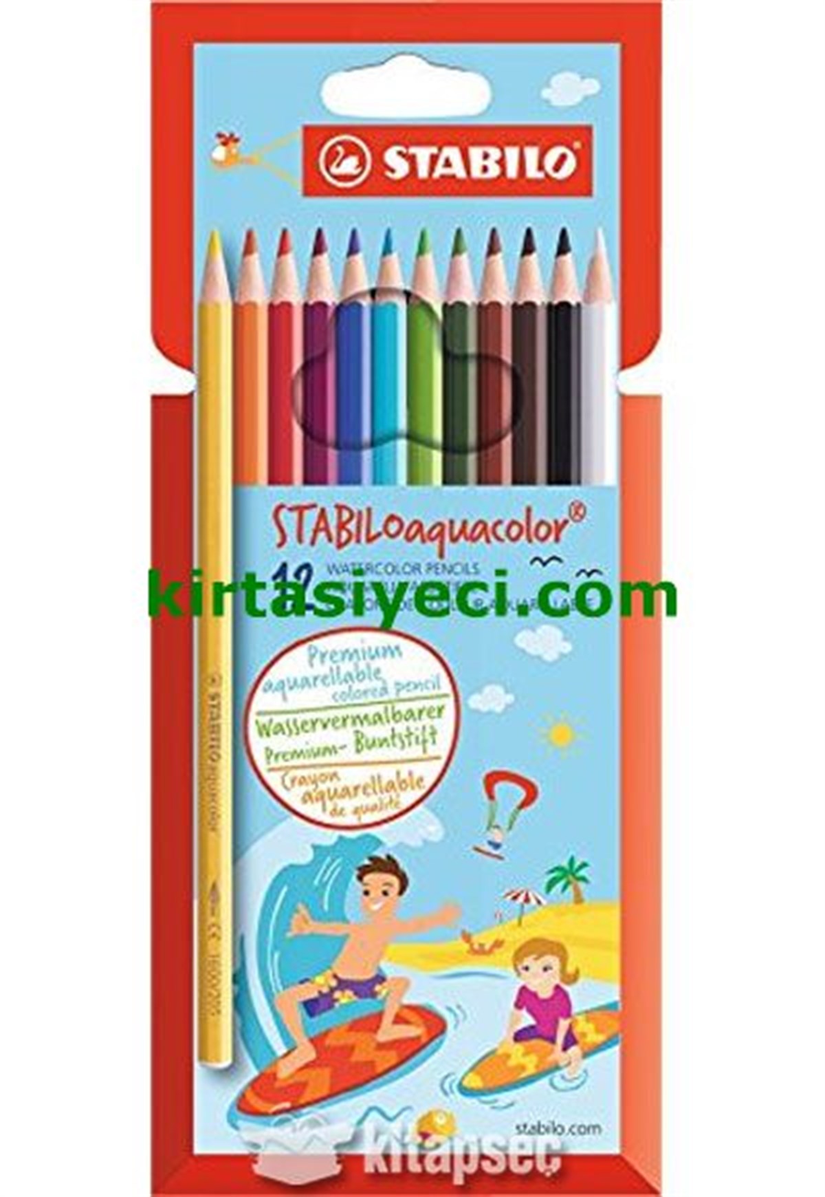 Stabilo 1612-6 Aguacolor Boya Kalemi 12Li