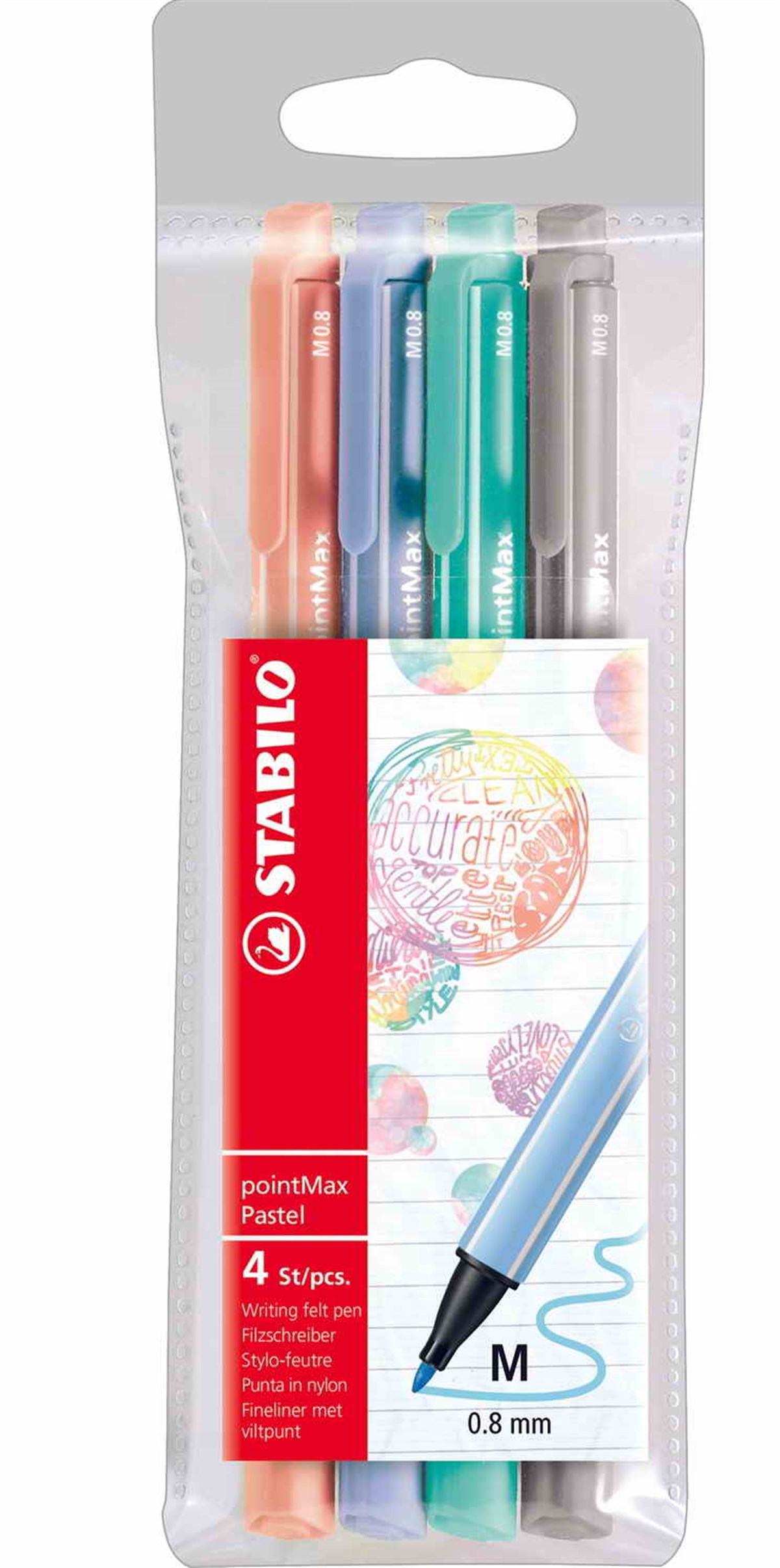 Stabilo 488/4-02 Pointmax Pastel Renk 4 Lü Paket 