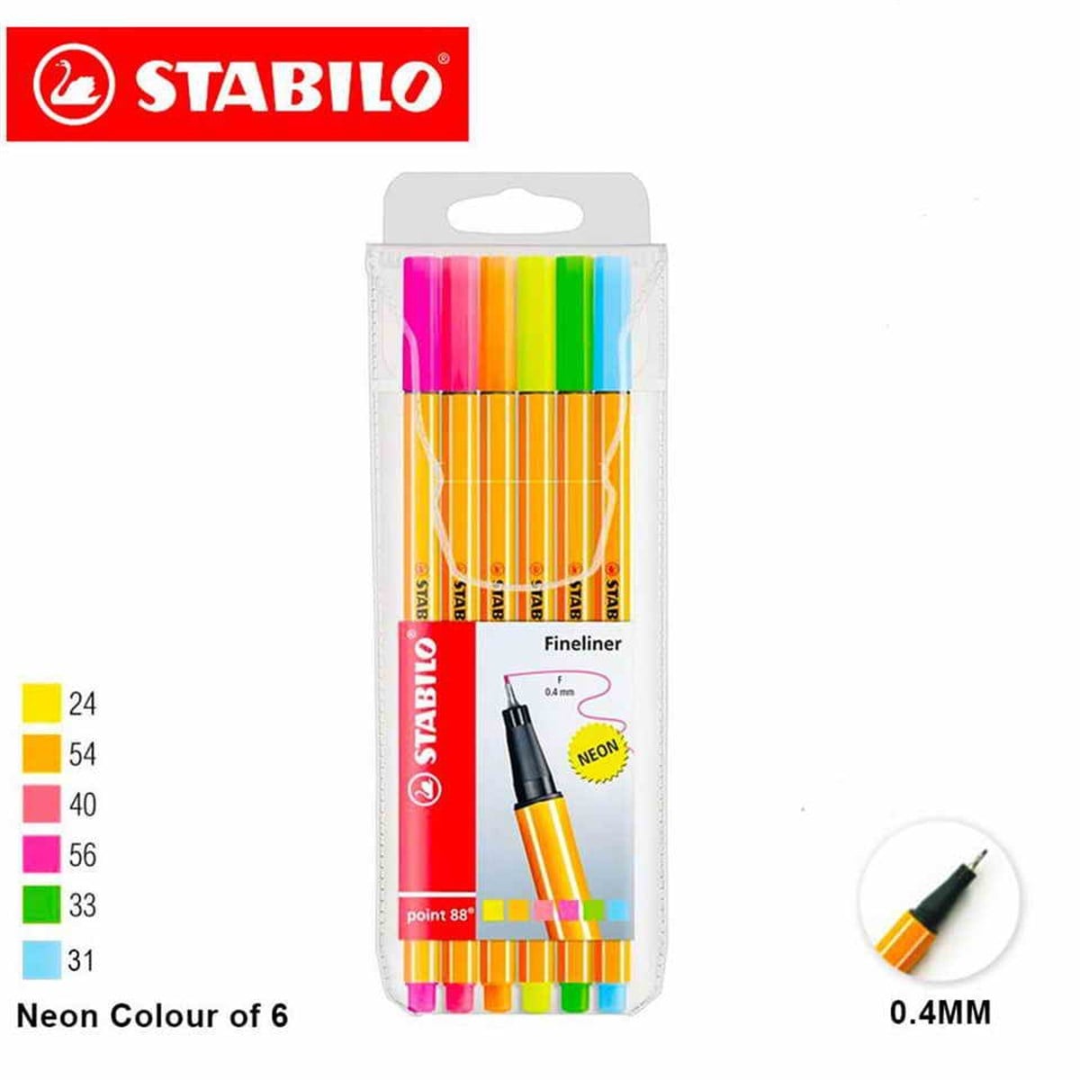 Stabilo 88/6 Point Pen 88 Neon Askili 6Li Paket 