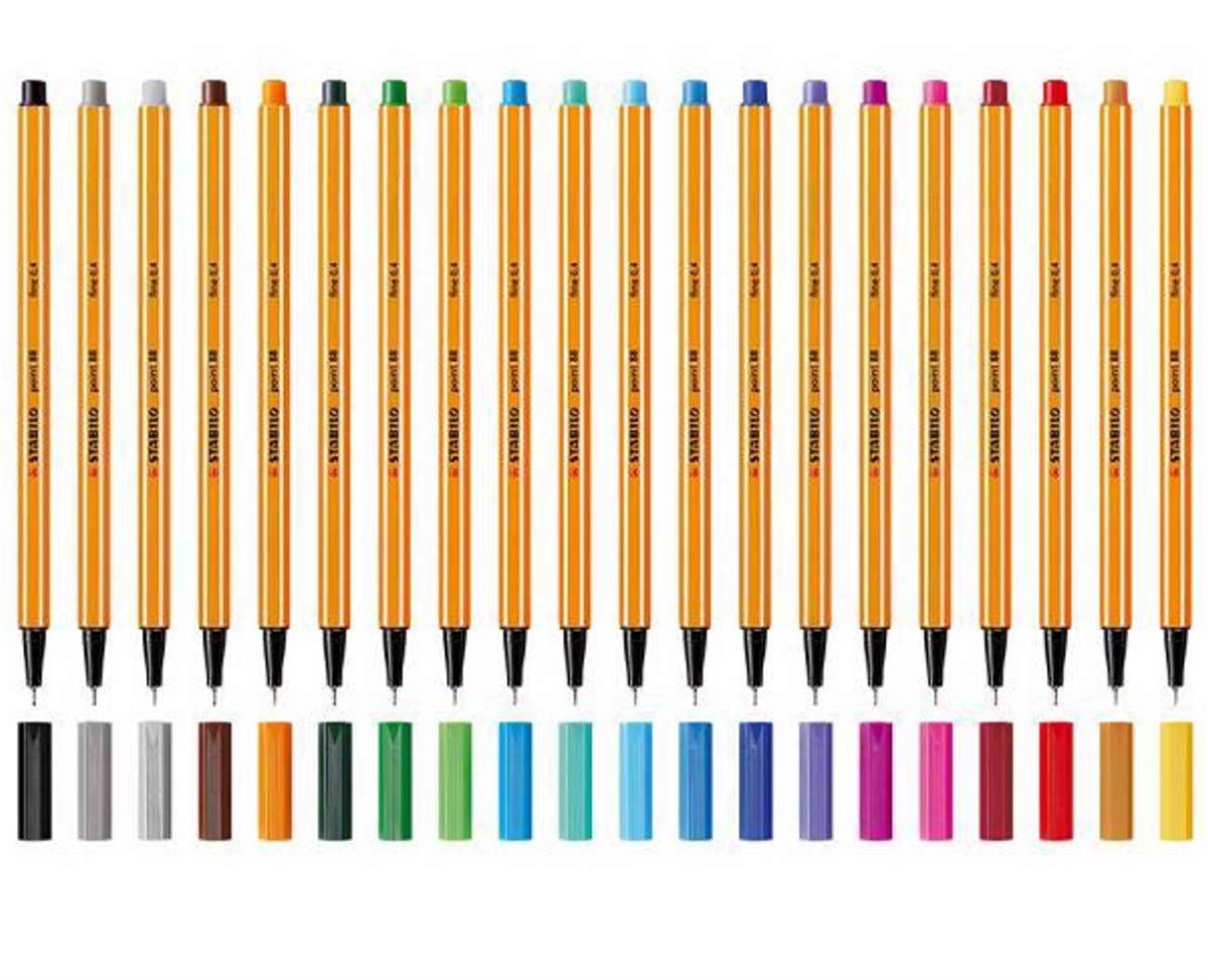 Stabilo Keçe Uçlu İnce Kalem 88 Point 0.4 Mm Fosforlu Yeşil 88/033