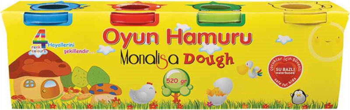 Südor Sd244 Monalisa Play Dough Oyun Hamuru 120Gr X 4 Renk