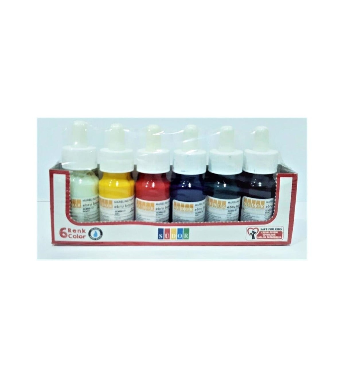 Südor Sd856 Ebru Boyası Set 6x25 ml Damlalıklı 