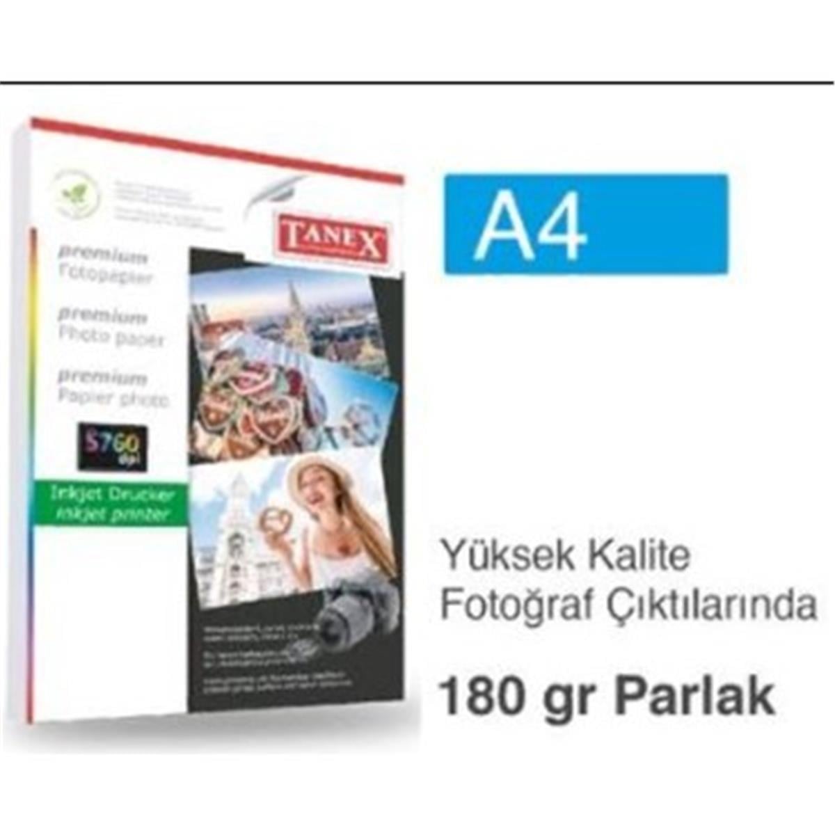 Tanex HC180G-25 Fotoğraf Kağıdı 25 Yaprak A4 180 Gr