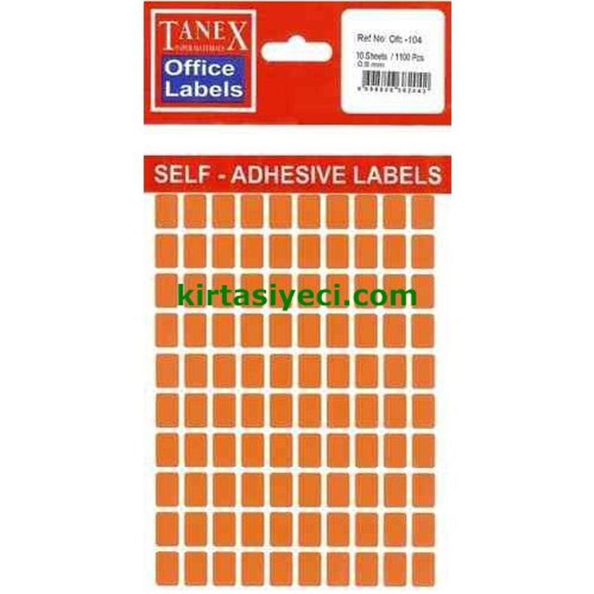 Tanex Ofc-105 Flo Turuncu Ofis Etiketi 5Ad.