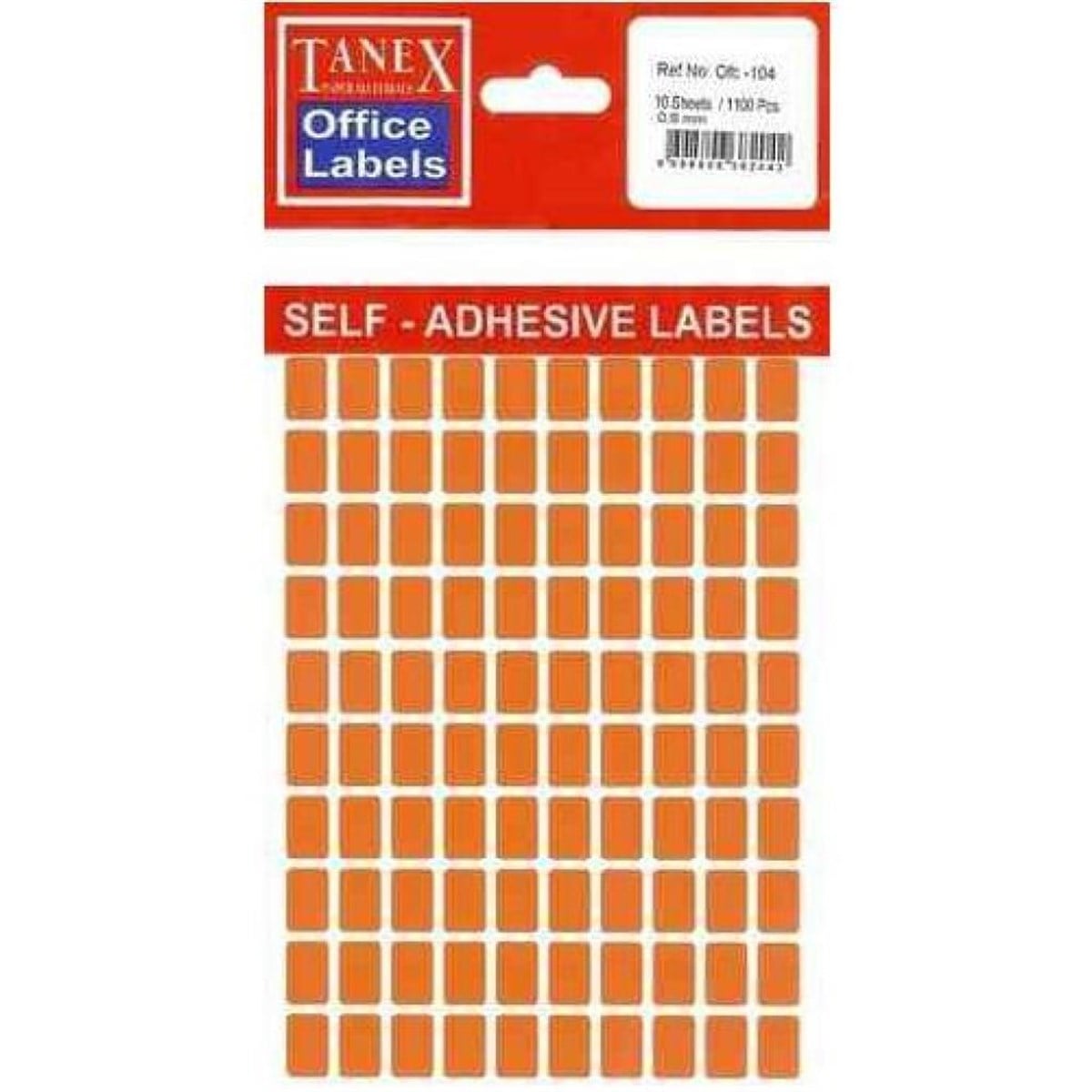 Tanex Ofc-106 Flo Kirmizi Ofis Etiketi 5Li Paket
