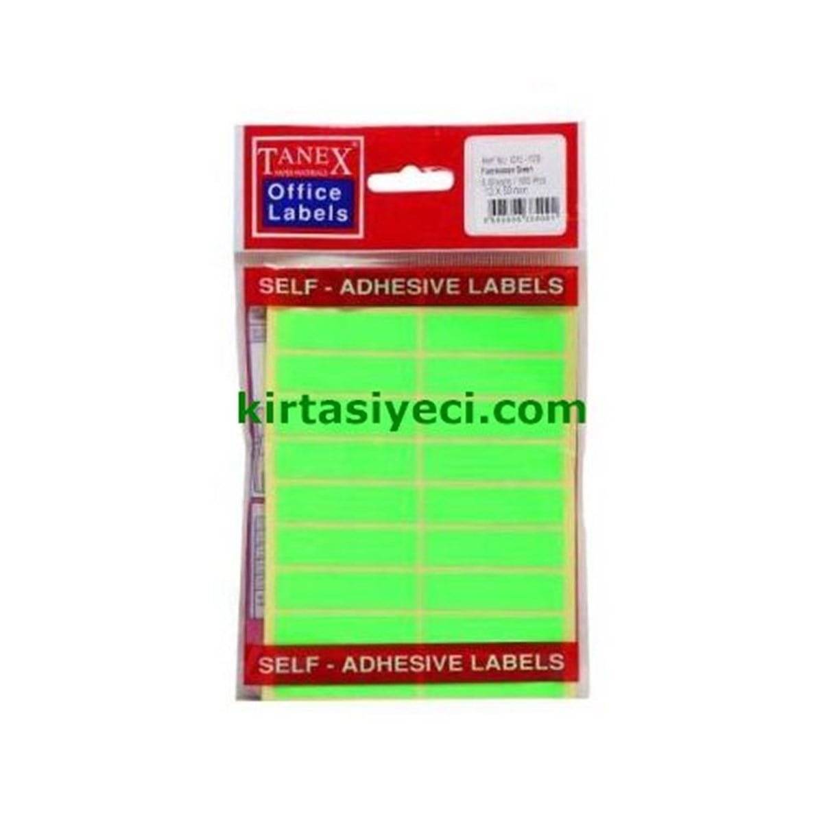 Tanex Ofc-110 Flo Yesil Ofis Etiketi 5Li Paket