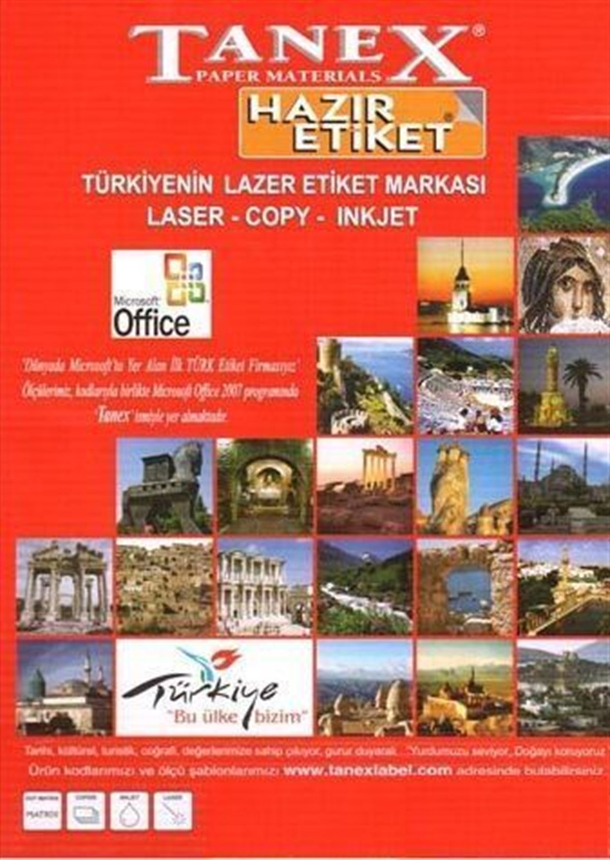 Tanex Tw-2105 105X37,125Mm Lazer Etiketi 100Ad.