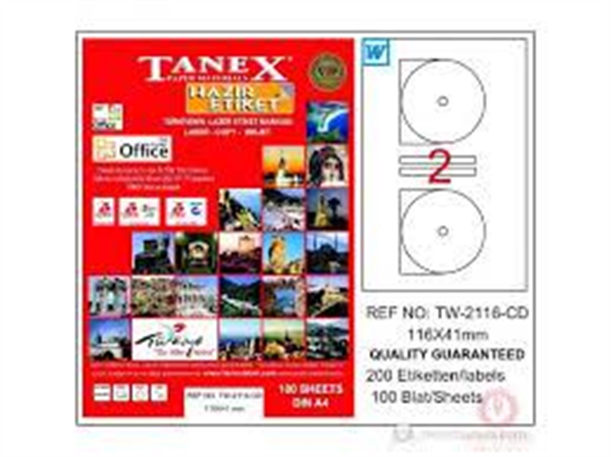 Tanex Tw-2116 116X41 Mm Laser Etiket