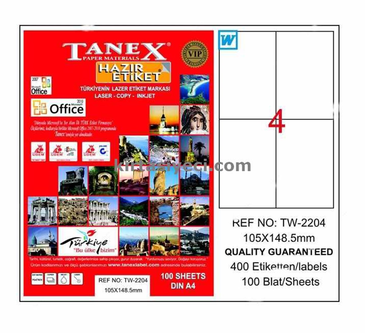 Tanex Tw-2204 105X148,5 Mm Lazer Etiket