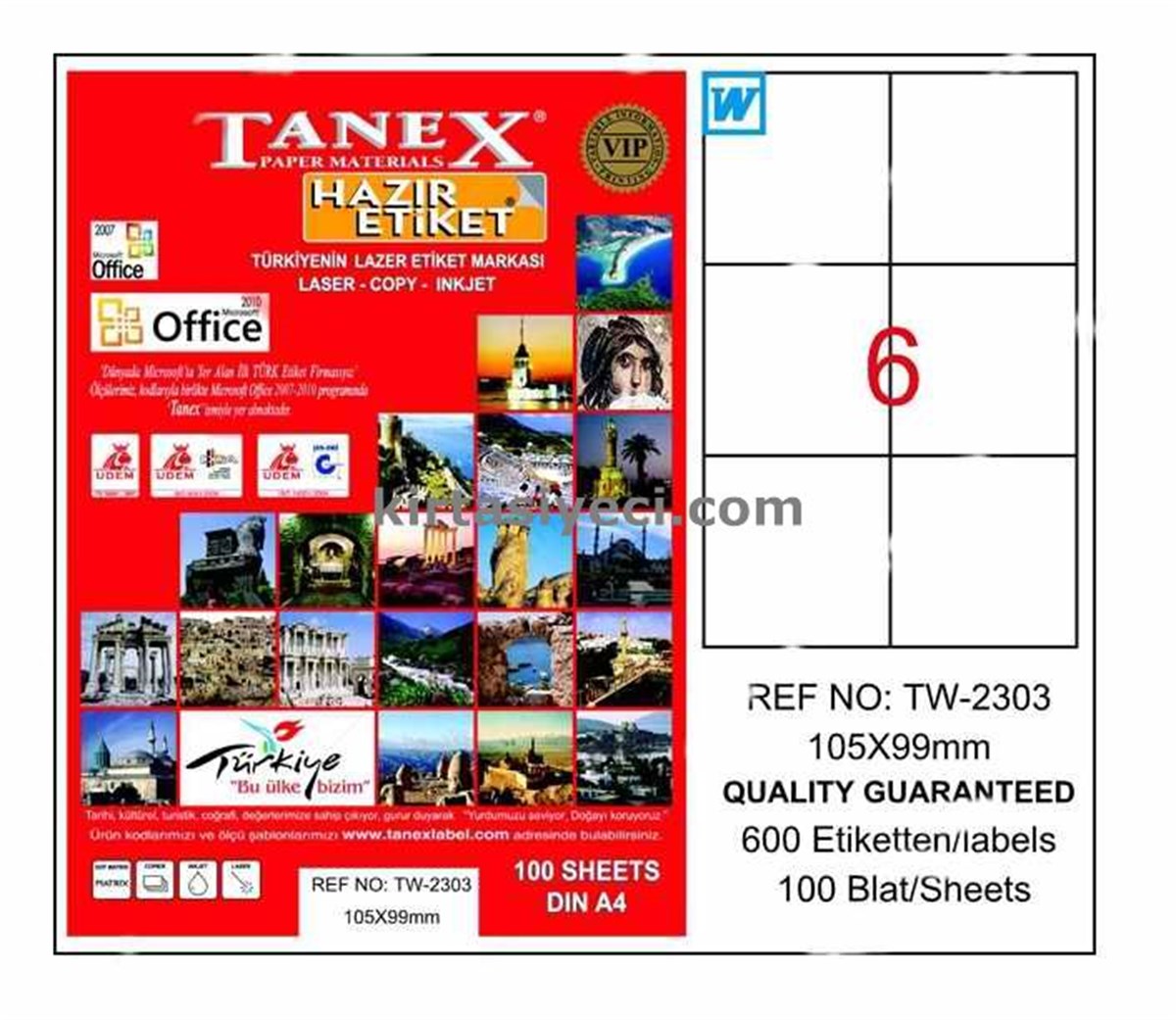 Tanex Tw-2303 105X99Mm Lazer Etiketi